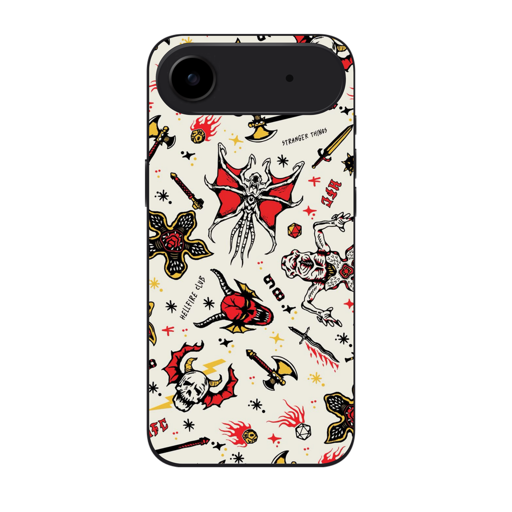 Stranger Things Phone Case For iPhone Samsung Galaxy Pixel - Stranger Things Hellfire Club Tattoo Style Art