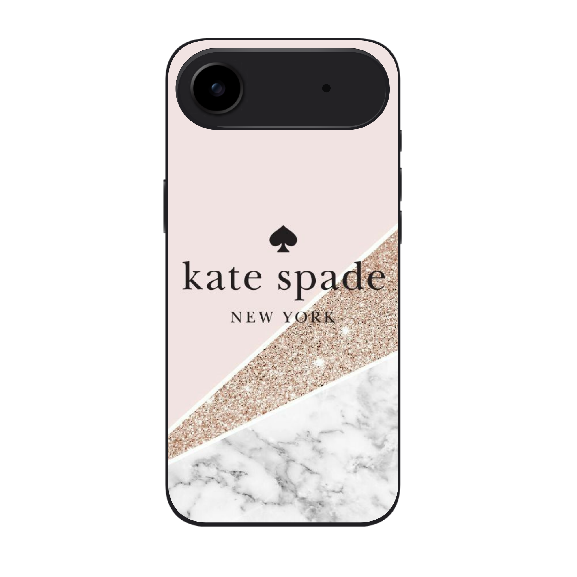 Kate Spade Phone Case For iPhone Samsung Galaxy Pixel - Kate Spade Rose Gold Marble Glitter Pattern