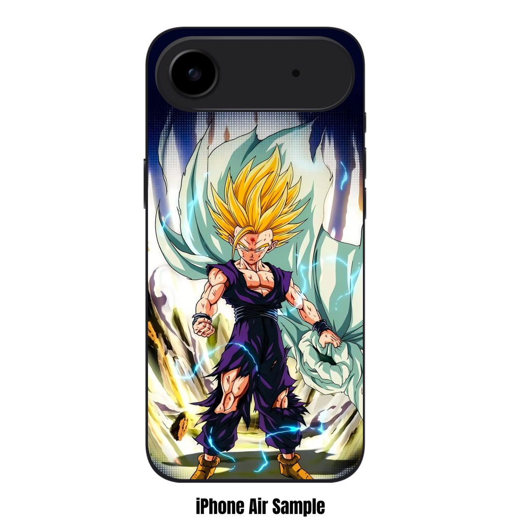 Dragon Ball Gohan Phone Case For iPhone Samsung Galaxy Pixel - Super Saiyan 2 Son Gohan With Blue Lightning And White Energy Waves Poster
