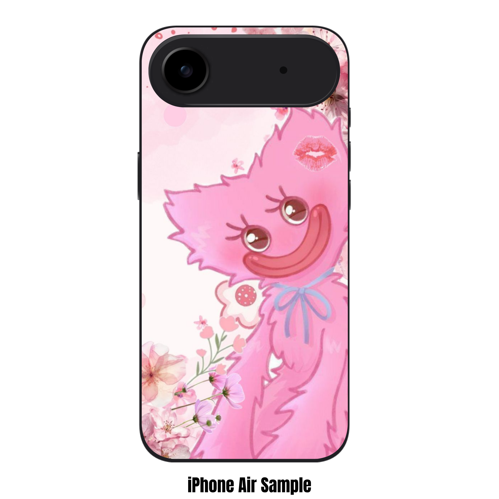 Poppy Playtime Kissy Missy Phone Case For iPhone Samsung Galaxy Pixel - Kissy Missy And Pink Cherry Blossom Background