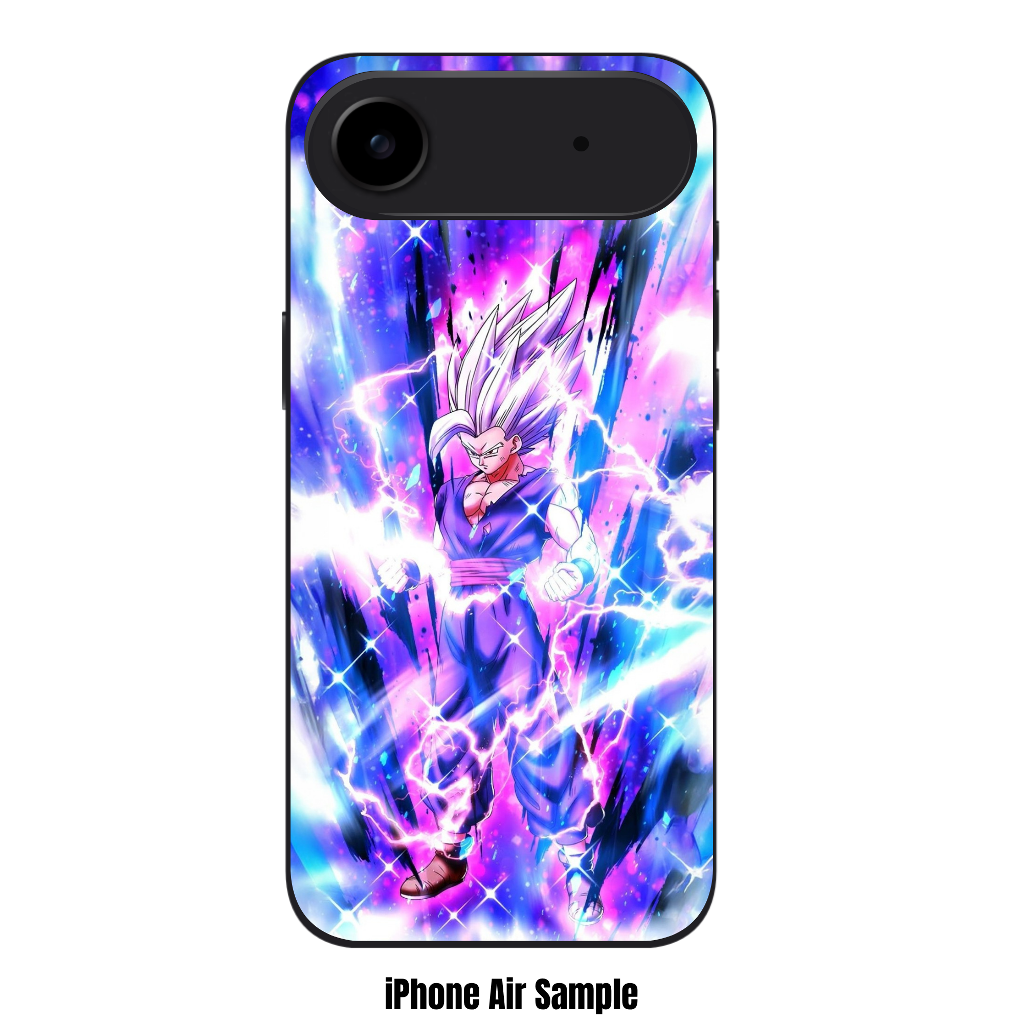 Dragon Ball Gohan Phone Case For iPhone Samsung Galaxy Pixel - Beast Gohan Purple Energy Aura And White Lightning Poster