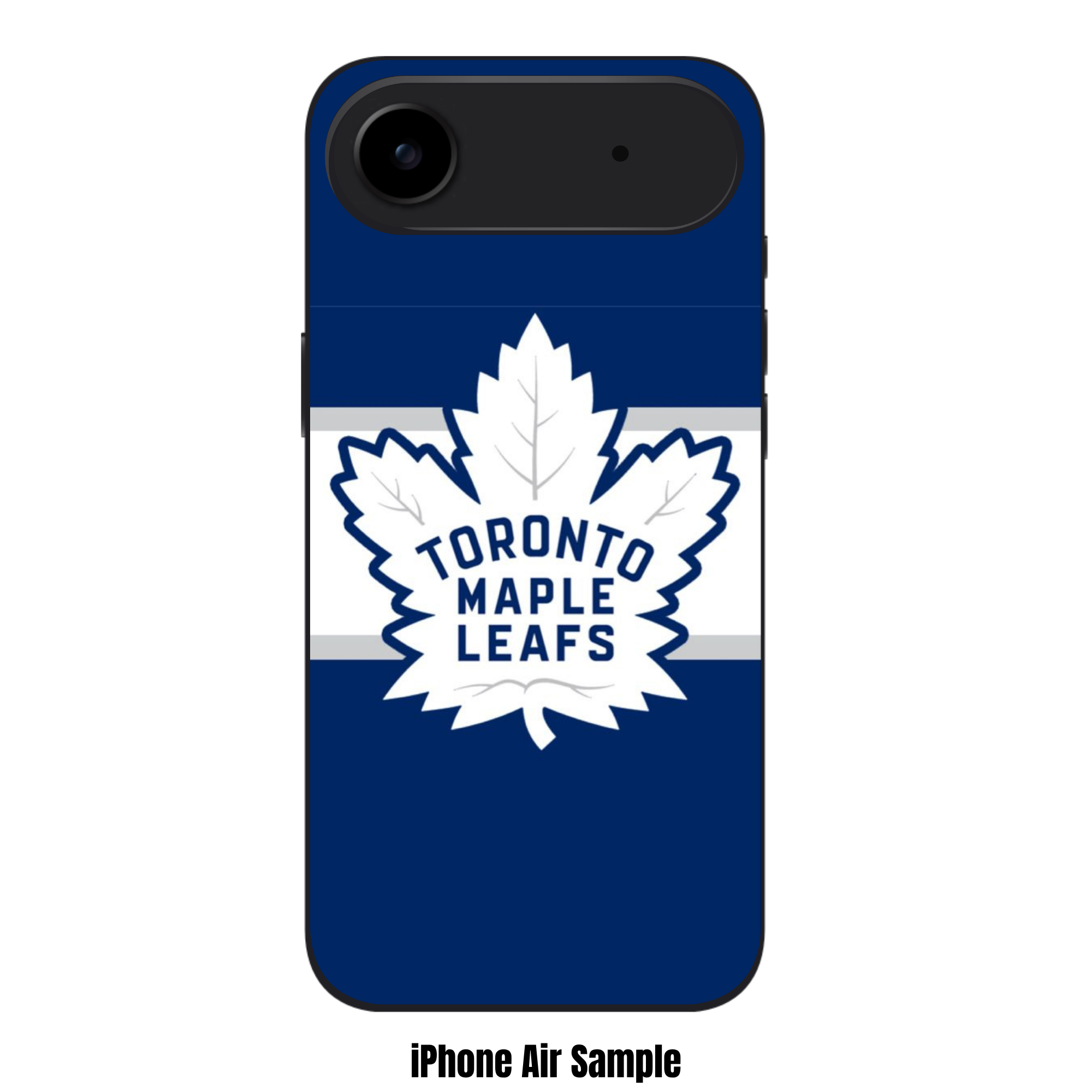NHL Toronto Maple Leafs Phone Case For iPhone Samsung Galaxy Pixel - Toronto Maple Leafs Logo On Navy Blue Background With White Stripes