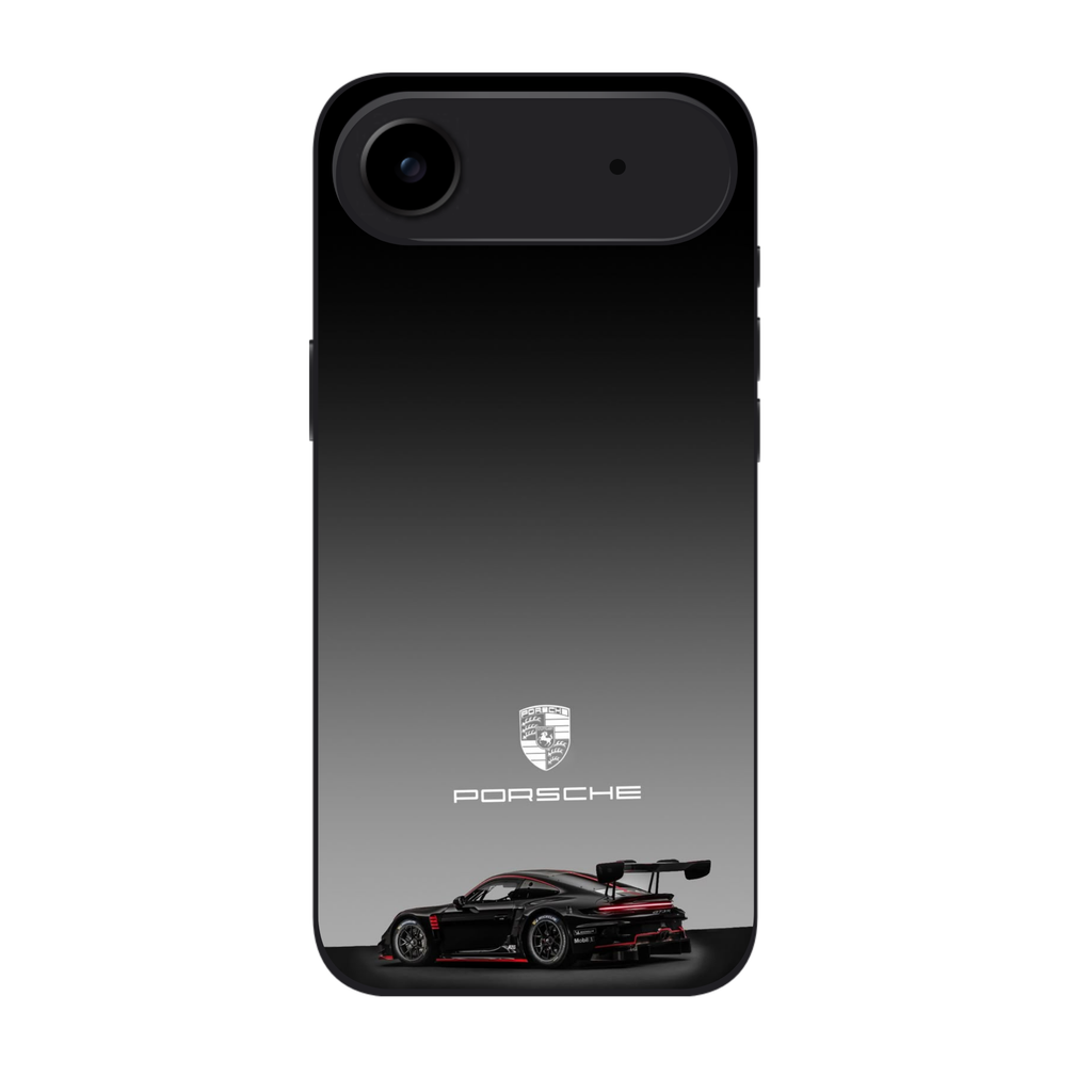 Porsche Phone Case For iPhone Samsung Galaxy Pixel - Porsche Logo And Porsche 911 GT3 R On Gradient Background