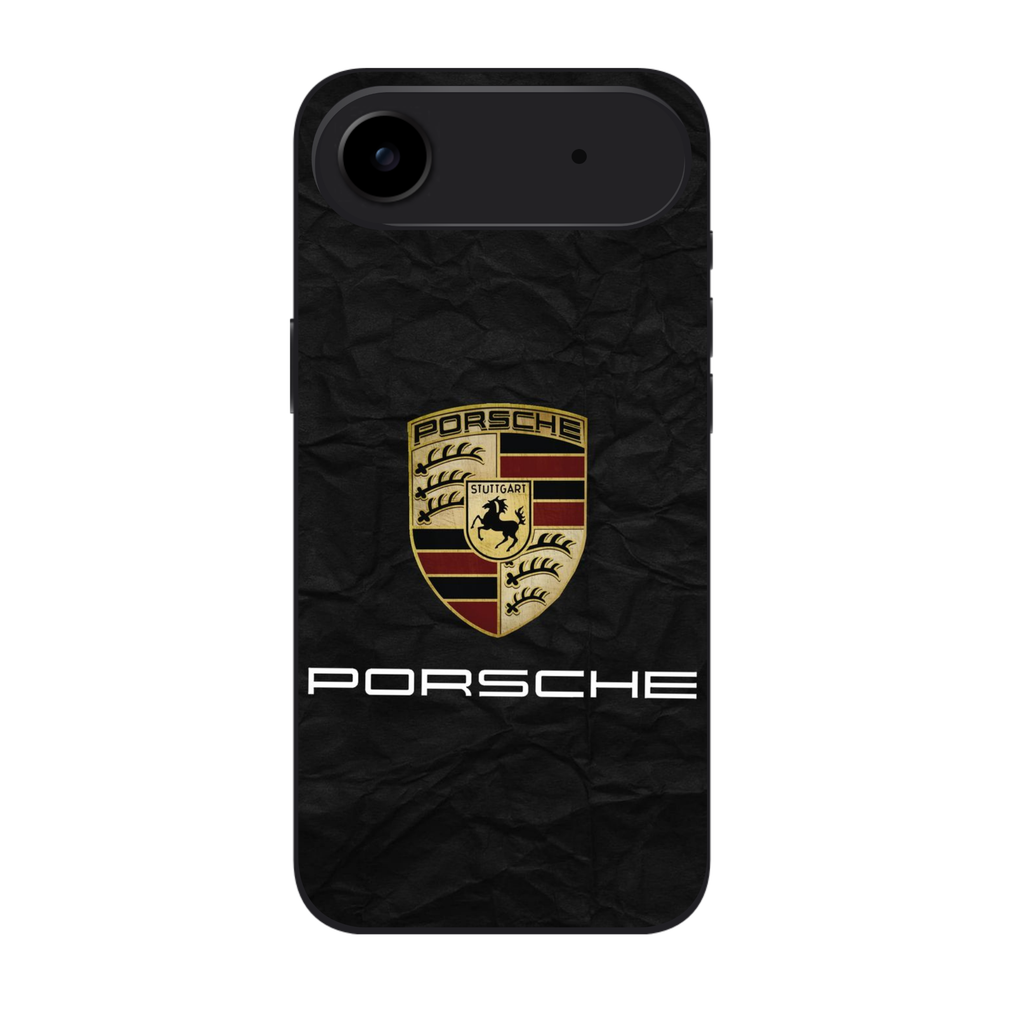 Porsche Phone Case For iPhone Samsung Galaxy Pixel - Porsche Logo On Black Textured Background