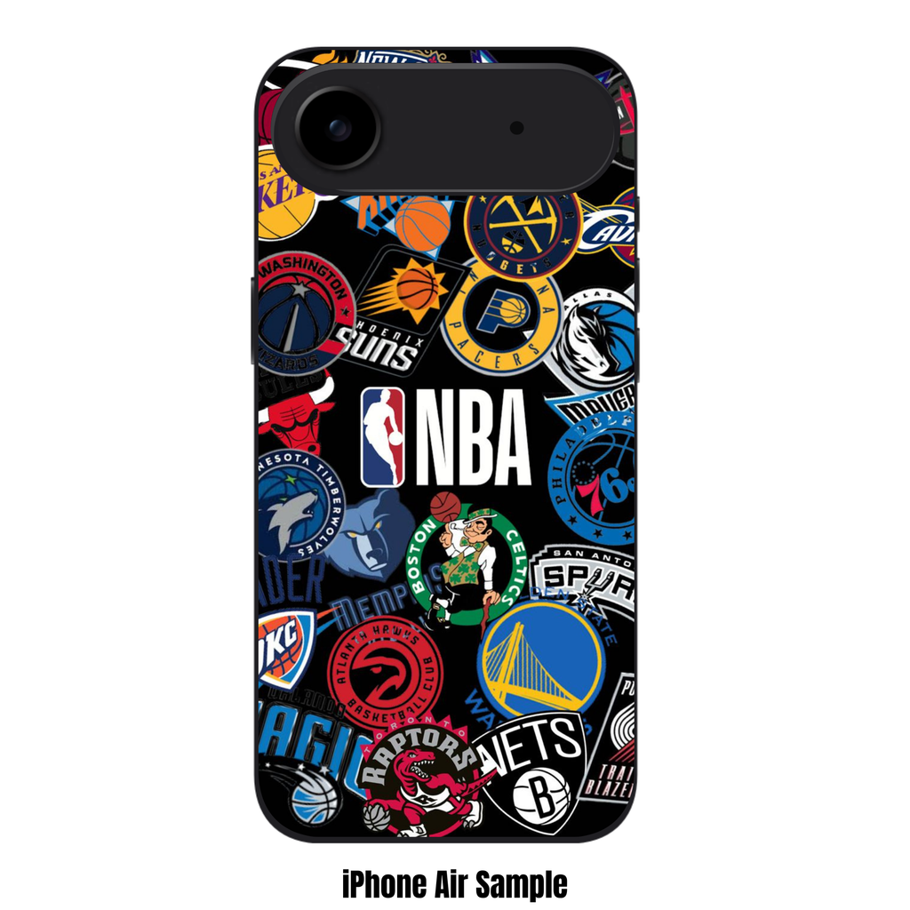 NBA Phone Case For iPhone Samsung Galaxy Pixel - NBA All Teams Stickers Collage Poster
