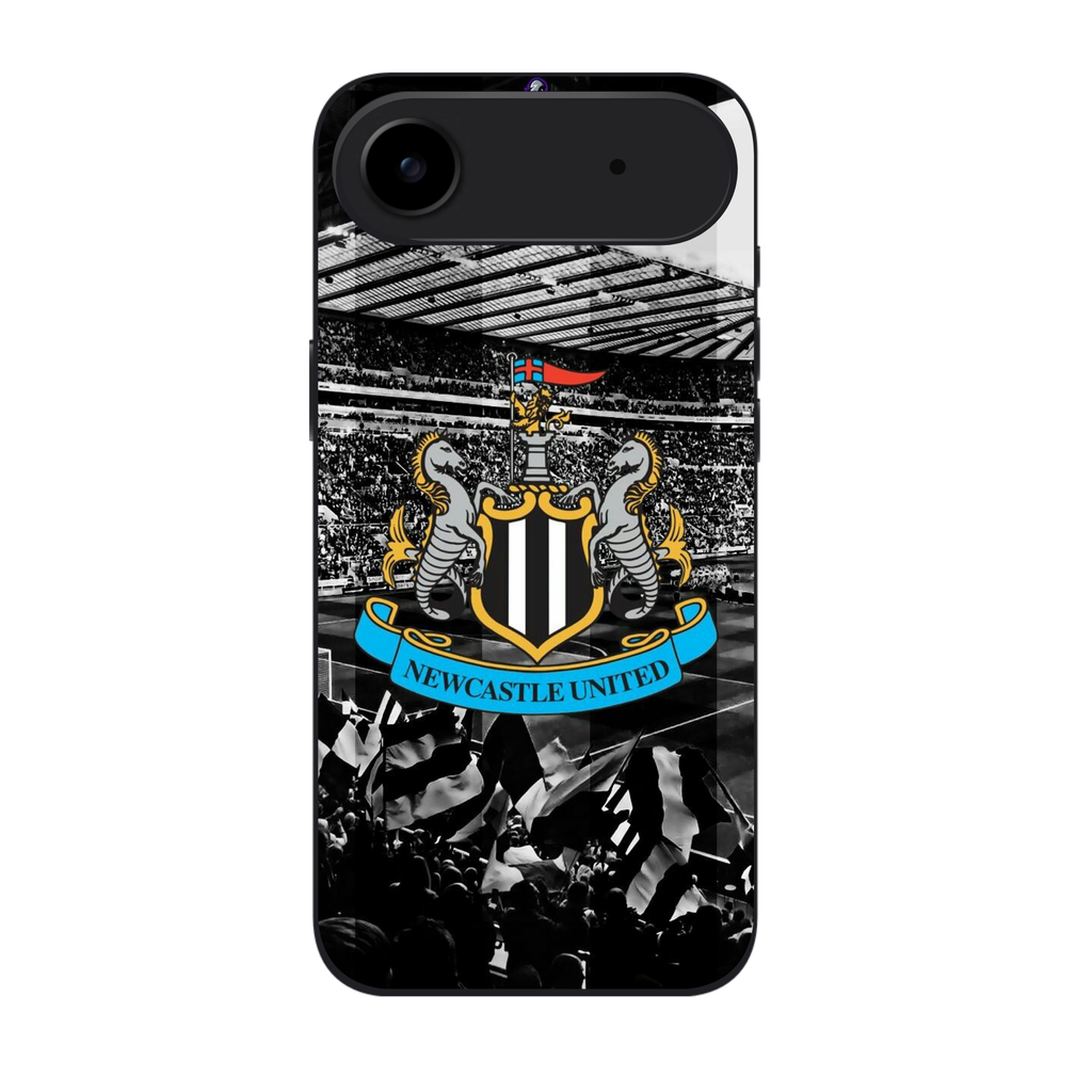 Newcastle United FC Phone Case For iPhone Samsung Galaxy Pixel - Newcastle United FC Crest On St James Park Crowd Background