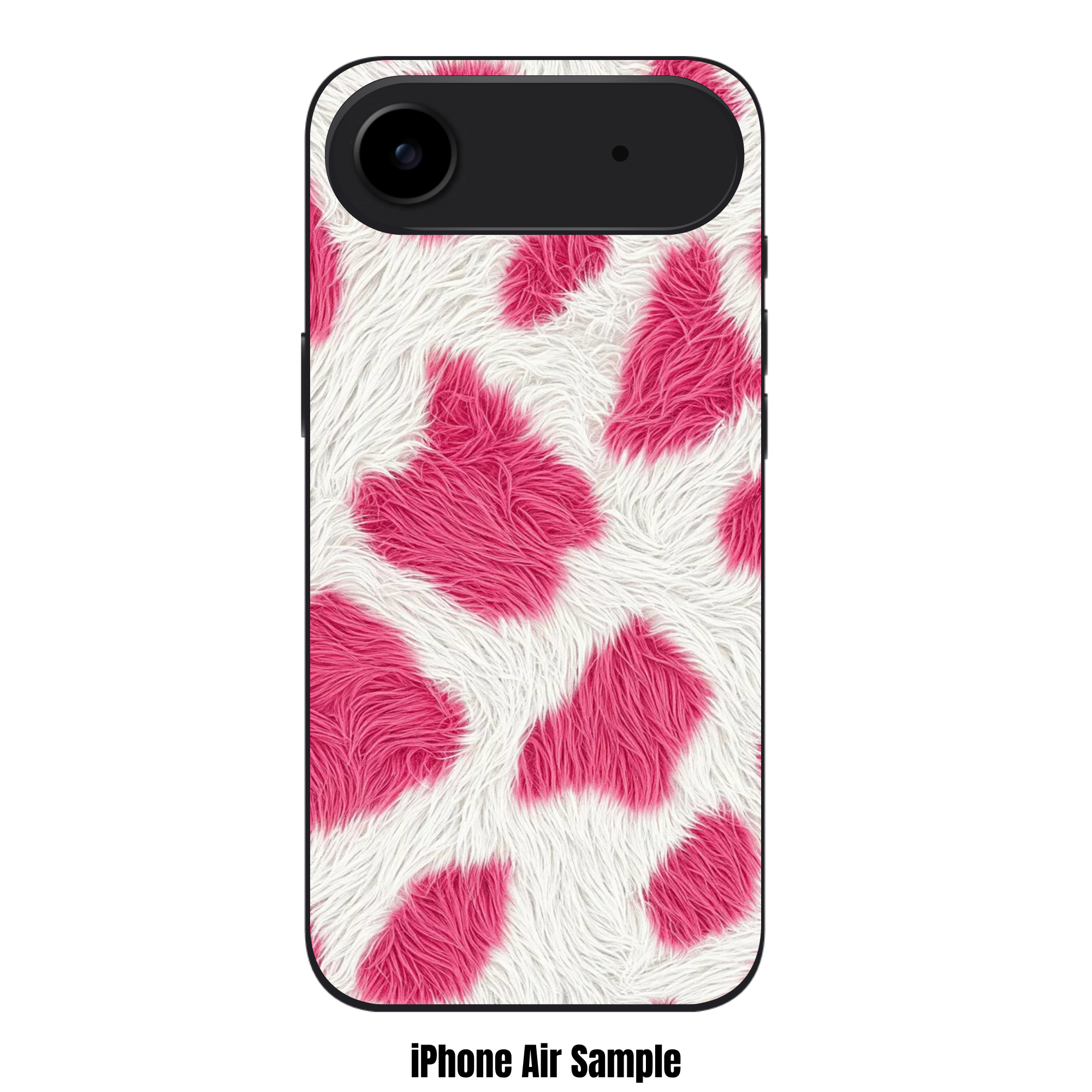 Animal Fur Pattern Phone Case For iPhone Samsung Galaxy Pixel - Hot Pink Cow Print Pattern