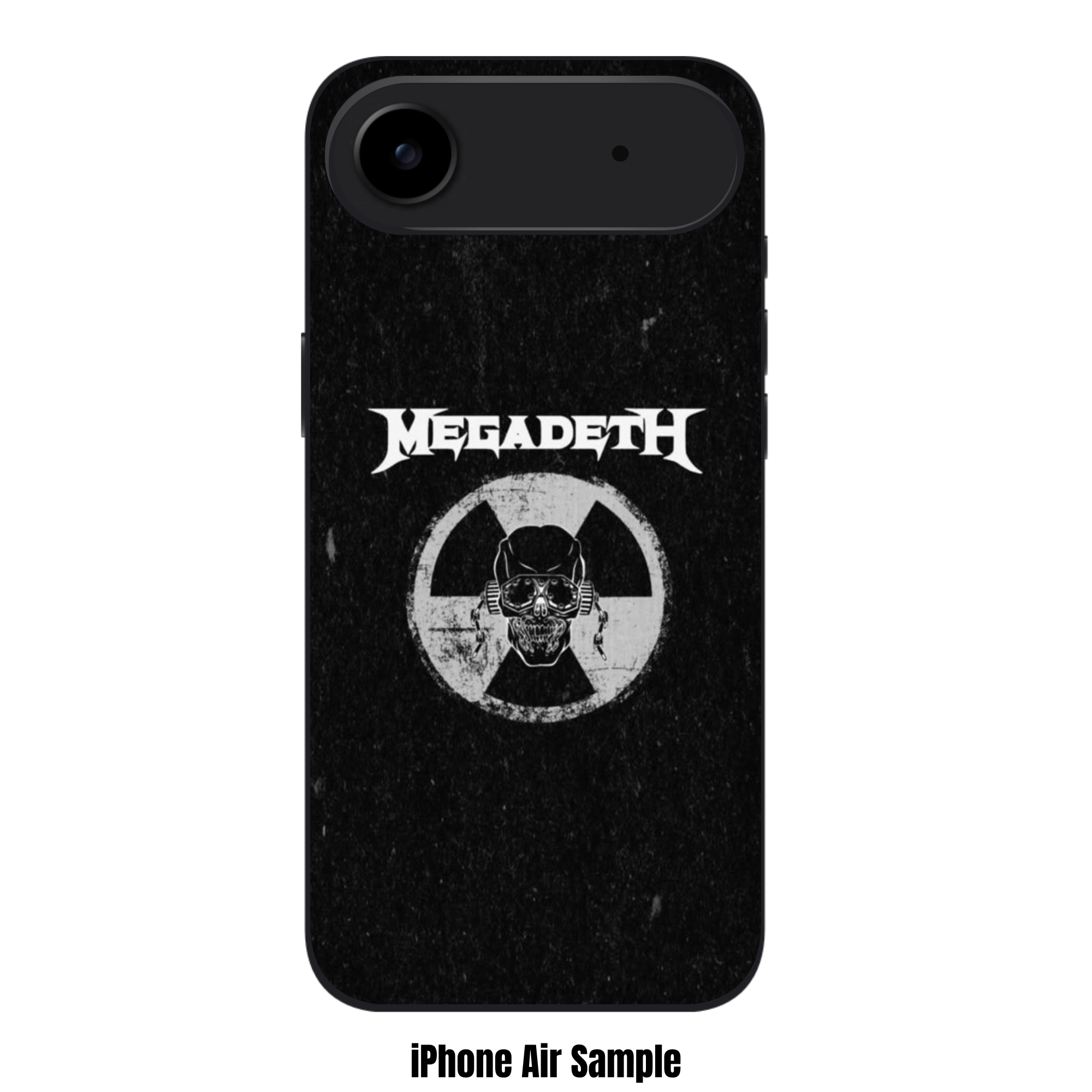 Megadeth Phone Case For iPhone Samsung Galaxy Pixel - Megadeth Logo And Vic Rattlehead On Radiation Symbol Background