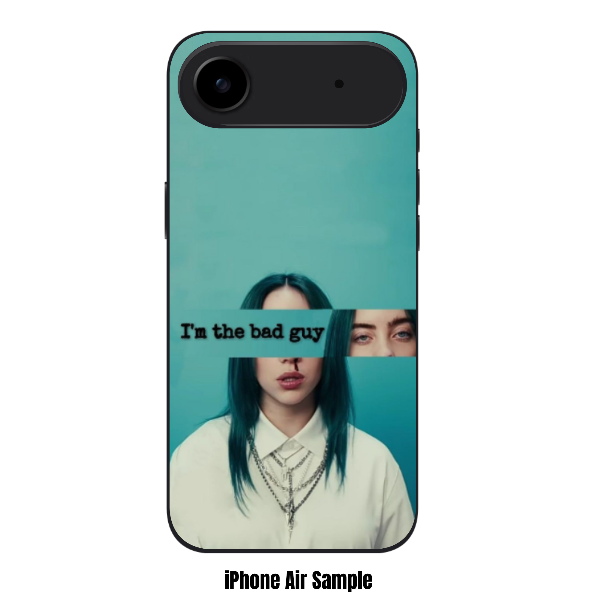 Billie Eilish Phone Case For iPhone Samsung Galaxy Pixel - Billie Eilish Mixed Photo Collage Layout On Dark Green Background