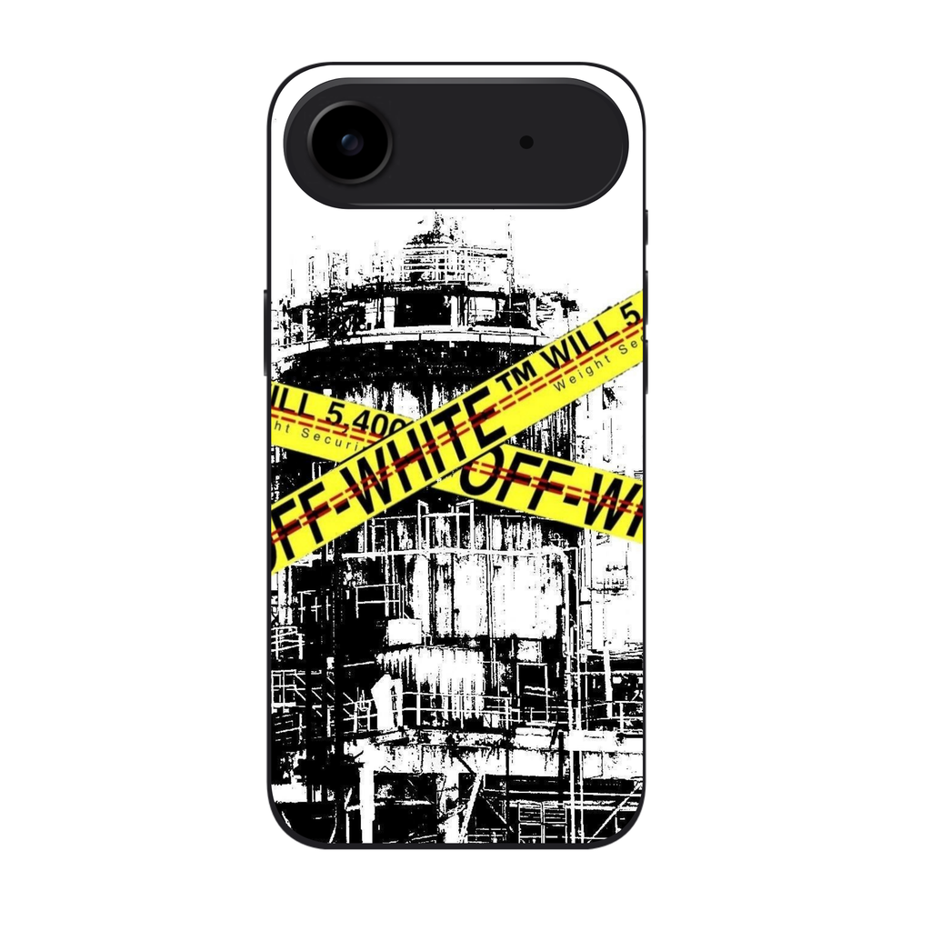 Off White Phone Case For iPhone Samsung Galaxy Pixel - Off White Industrial Warning Collage Poster