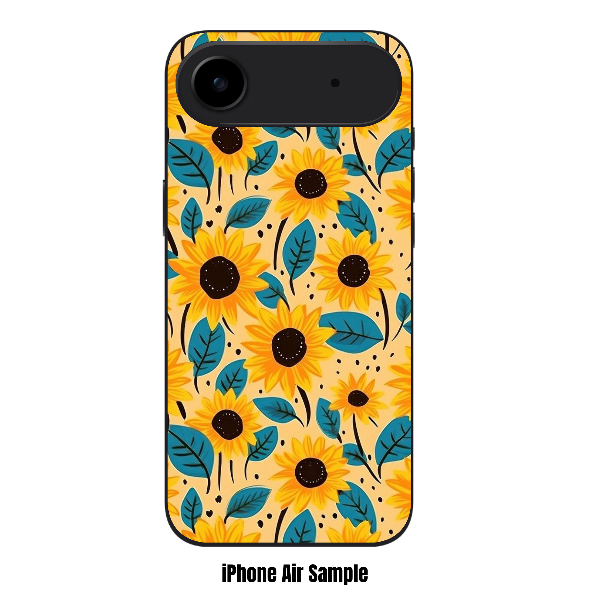 Floral Pattern Phone Case For iPhone Samsung Galaxy Pixel - Cute Bright Illustrated Sunflower Pattern