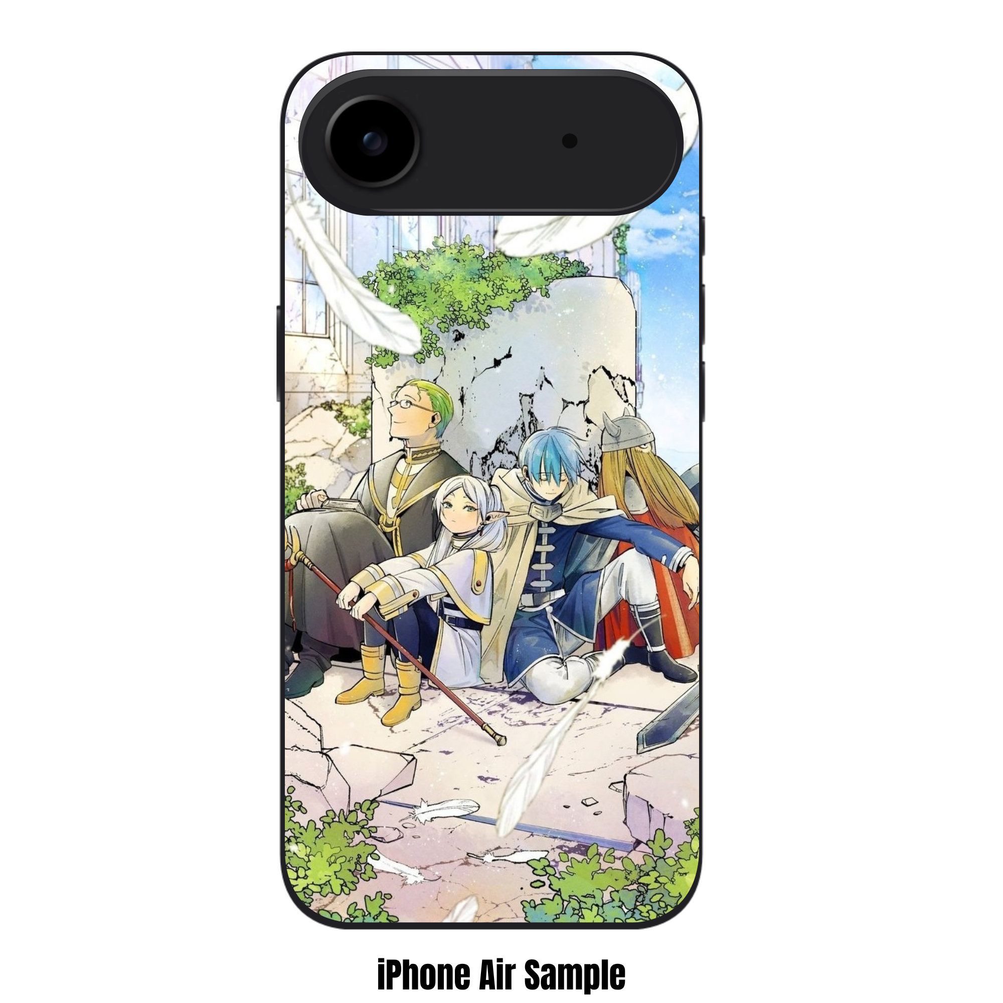 Frieren Beyond Journeys End Phone Case For iPhone Samsung Galaxy Pixel - The Hero Party Sitting By Ruined Pillar