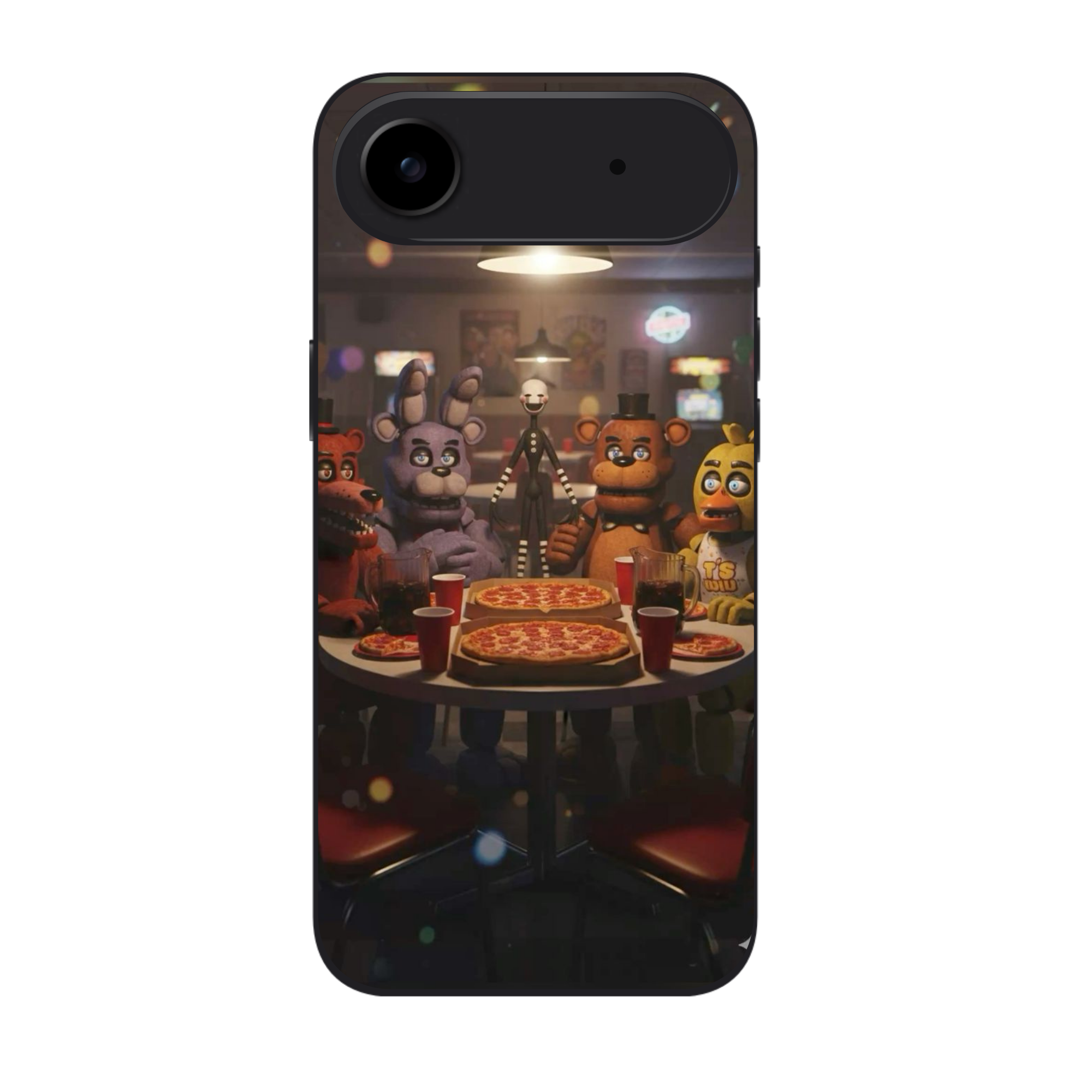 Five Nights At Freddys Phone Case For iPhone Samsung Galaxy Pixel - Characters Sit At Pizza Table Poster