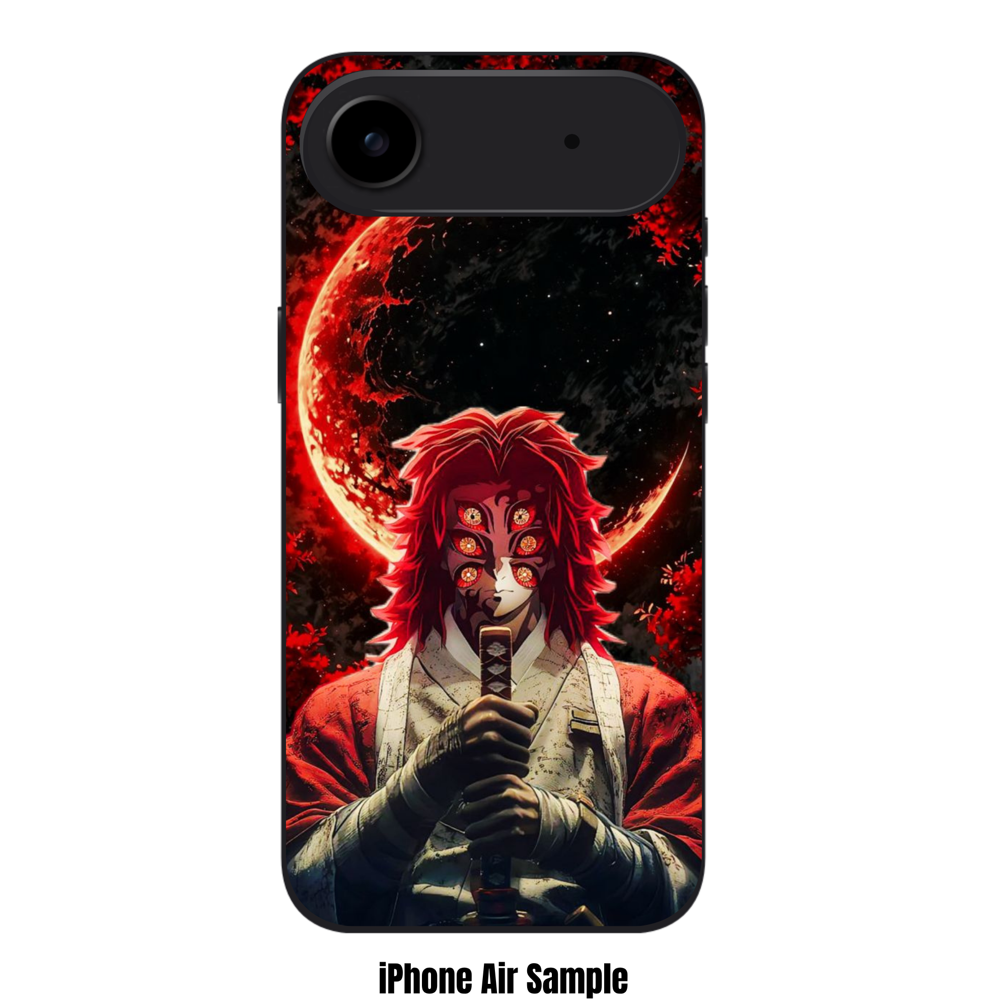 Demon Slayer Kokushibo Phone Case For iPhone Samsung Galaxy Pixel - Kokushibo Under The Blood Moon Night Sky Art