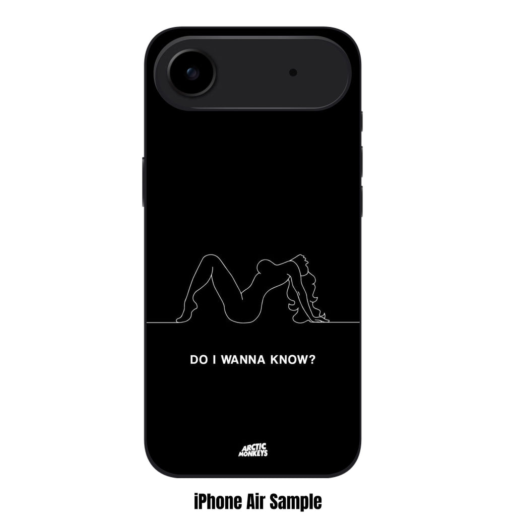 Arctic Monkeys Phone Case For iPhone Samsung Galaxy Pixel - Arctic Monkeys Do I Wanna Know Line Art Poster In Black Background
