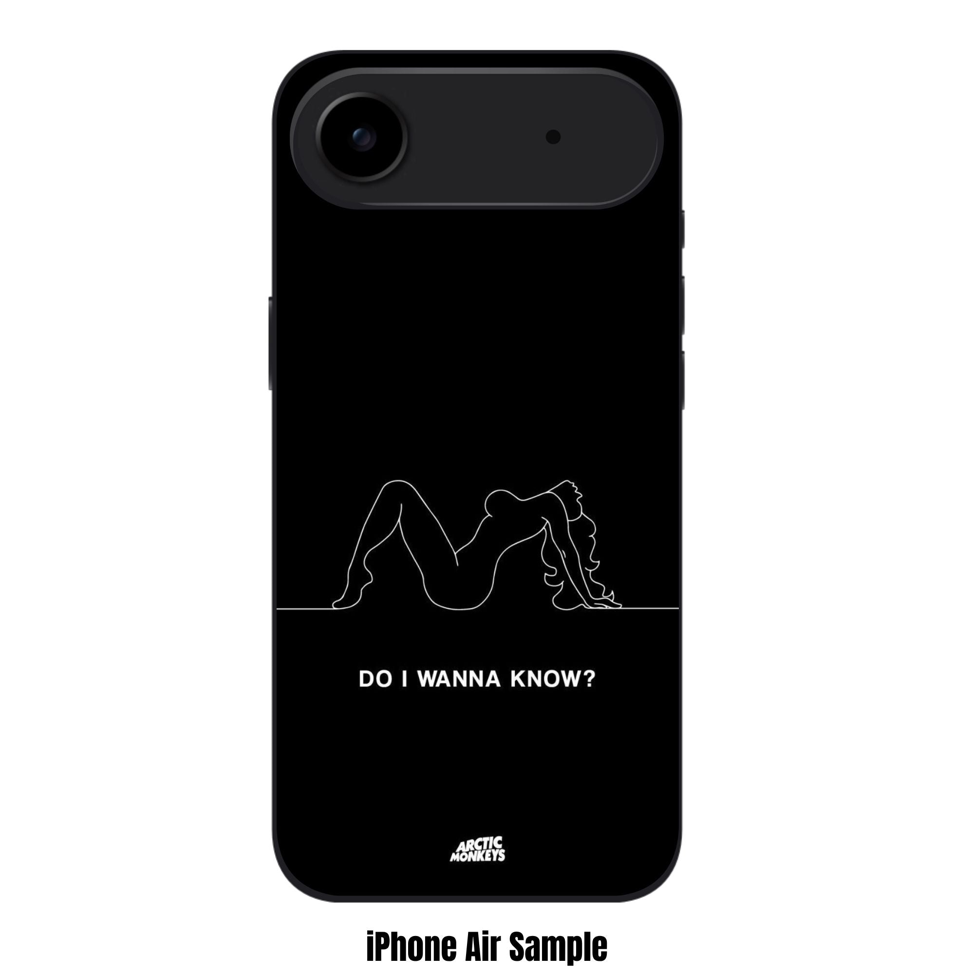 Arctic Monkeys Phone Case For iPhone Samsung Galaxy Pixel - Arctic Monkeys Do I Wanna Know Line Art Poster In Black Background