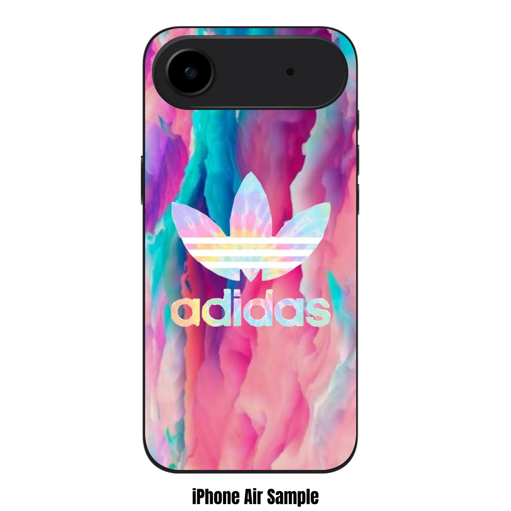 Adidas Phone Case For iPhone Samsung Galaxy Pixel - Adidas Trefoil Logo On Tie Dye Galaxy Background