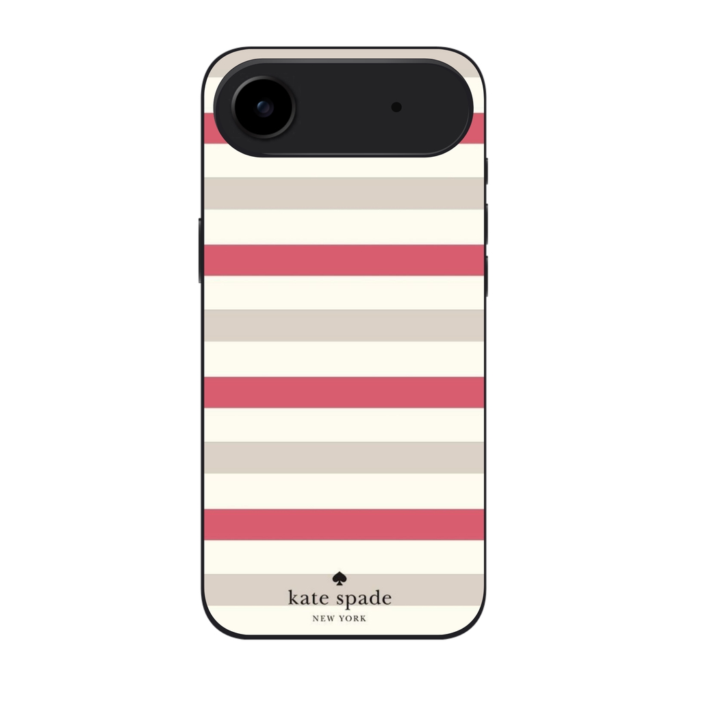 Kate Spade Phone Case For iPhone Samsung Galaxy Pixel - Kate Spade Pink And Cream Stripes Pattern