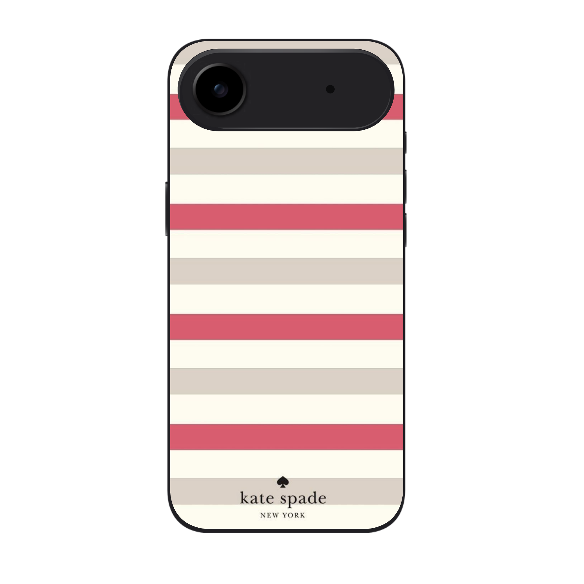 Kate Spade Phone Case For iPhone Samsung Galaxy Pixel - Kate Spade Pink And Cream Stripes Pattern