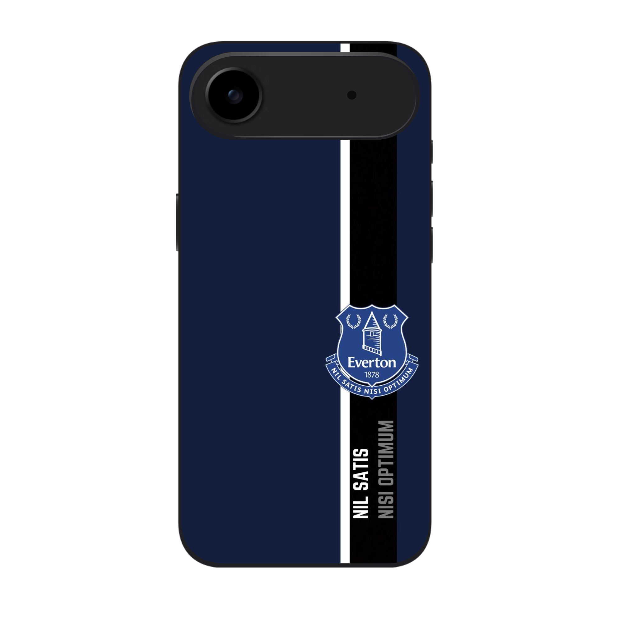 Everton FC Phone Case For iPhone Samsung Galaxy Pixel - Everton FC Crest On Navy Background With White And Black Vertical Stripes