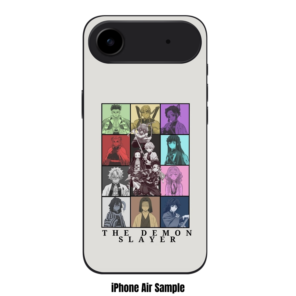 Demon Slayer Phone Case For iPhone Samsung Galaxy Pixel - Demon Slayer Cast Minimalist Art On White Background