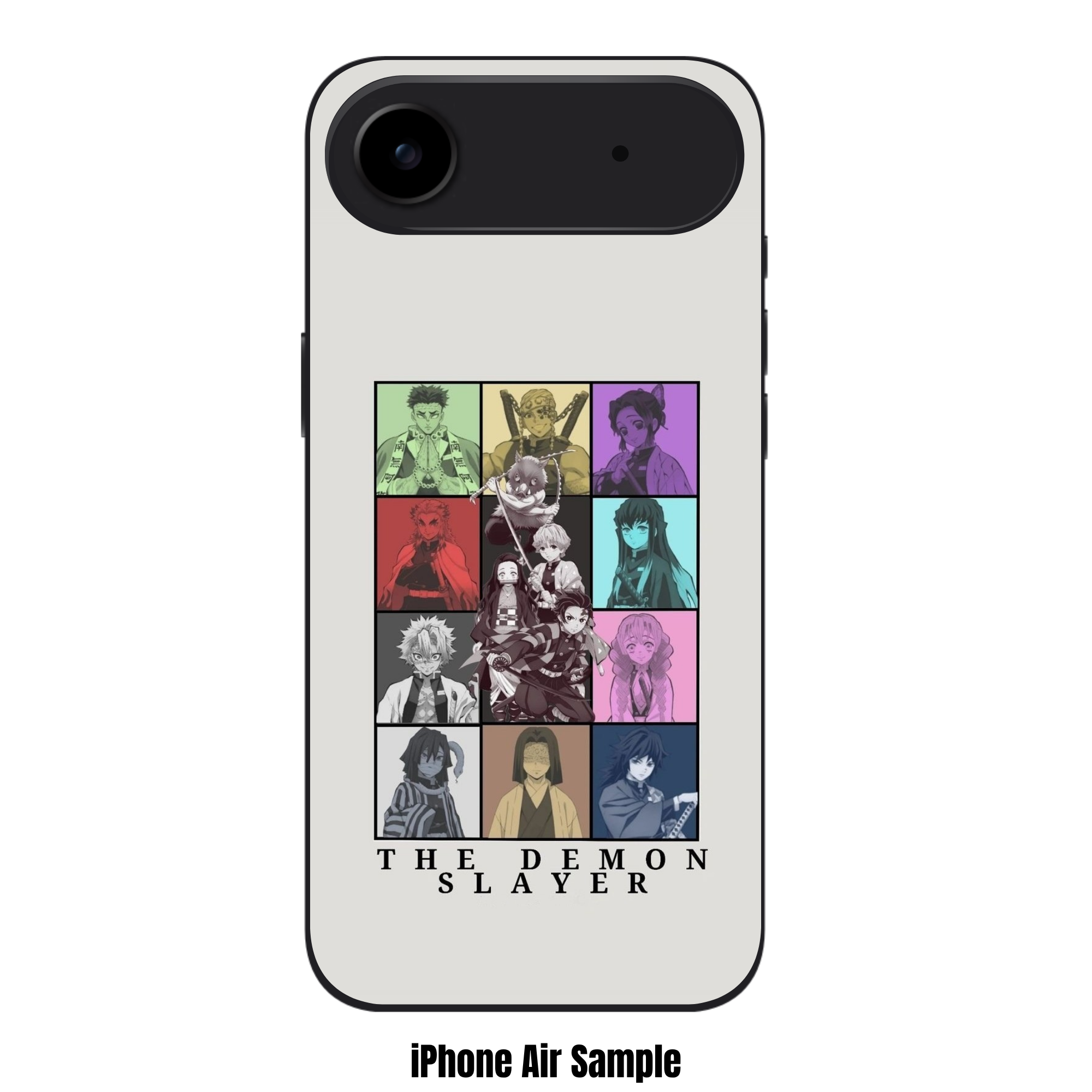 Demon Slayer Phone Case For iPhone Samsung Galaxy Pixel - Demon Slayer Cast Minimalist Art On White Background
