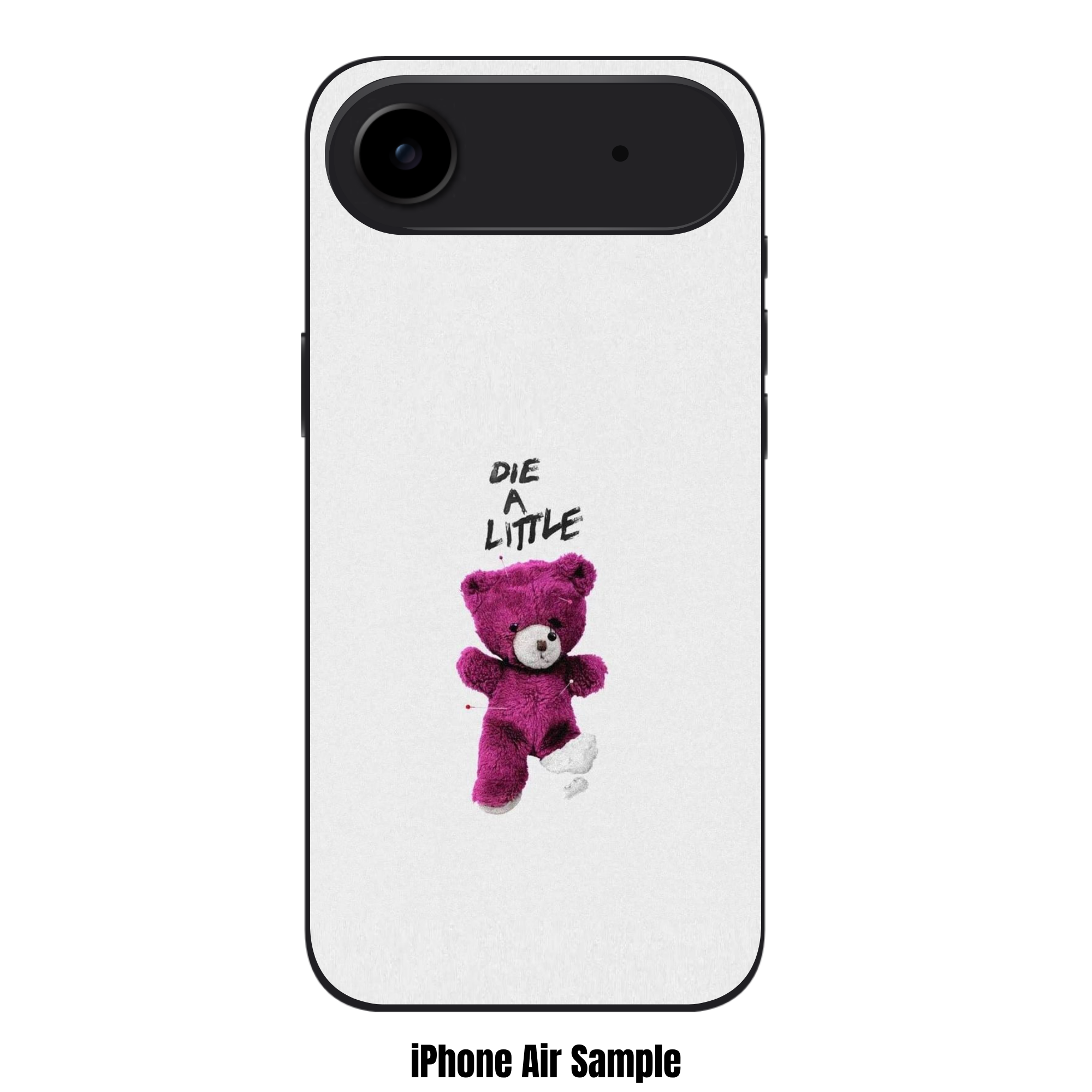 Yungblud Phone Case For iPhone Samsung Galaxy Pixel - Yungblud Die A Little Pink Teddy Bear Graphic On White Textured Background