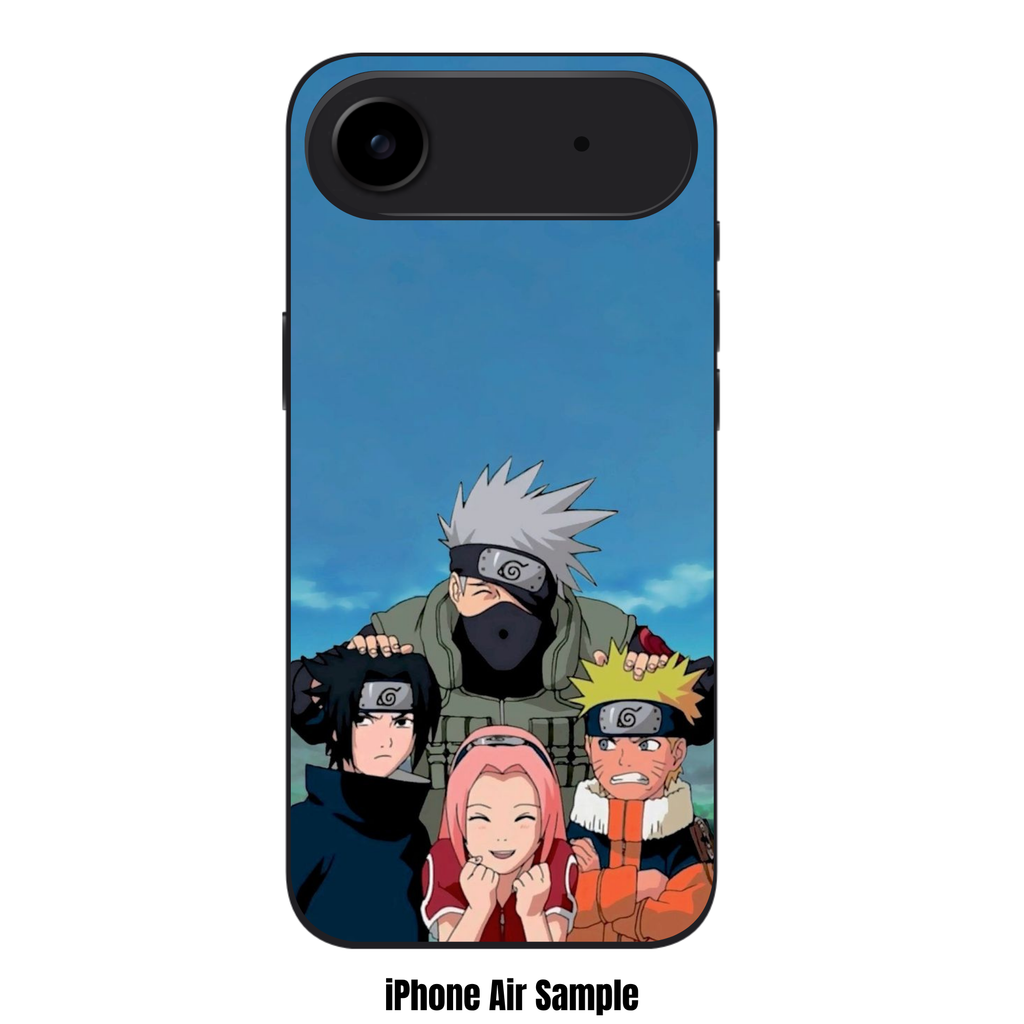 Naruto Phone Case For iPhone Samsung Galaxy Pixel - Team 7 With Kakashi Naruto Sasuke And Sakura Under A Blue Sky