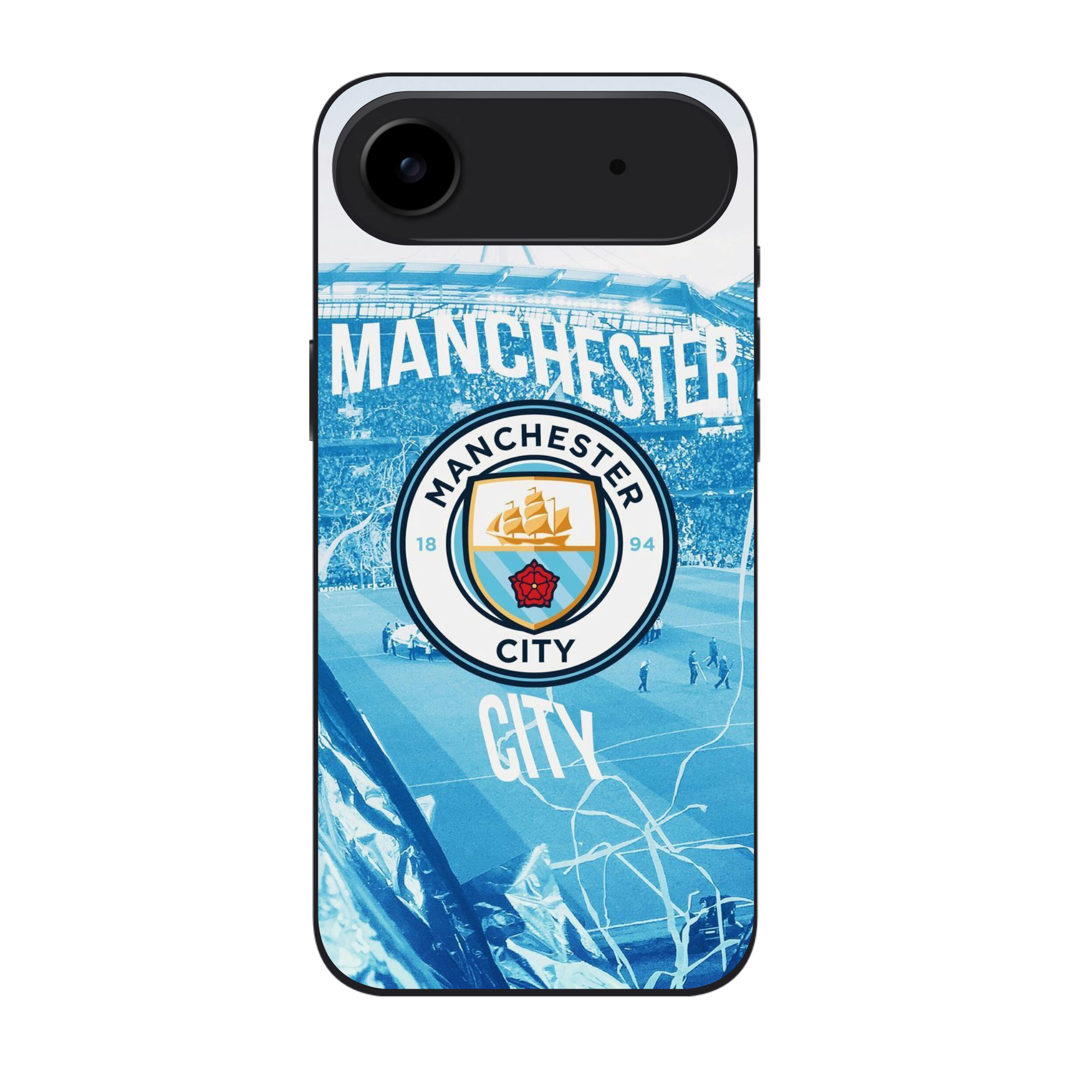 Manchester City FC Phone Case For iPhone Samsung Galaxy Pixel -  Manchester City FC Crest on Etihad Stadium Crowd Art