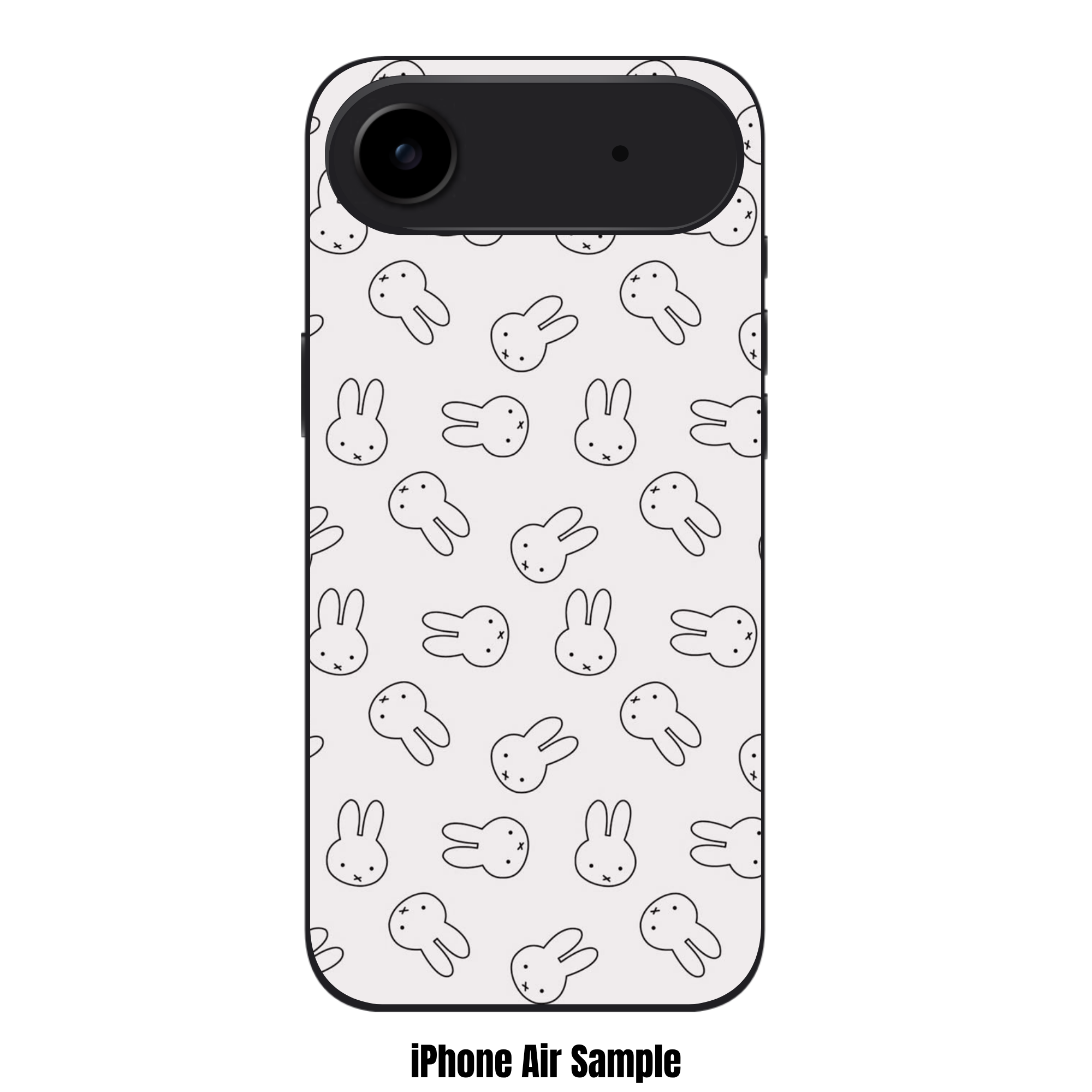 Miffy Phone Case For iPhone Samsung Galaxy Pixel - Miffy Faces Pattern In White Background