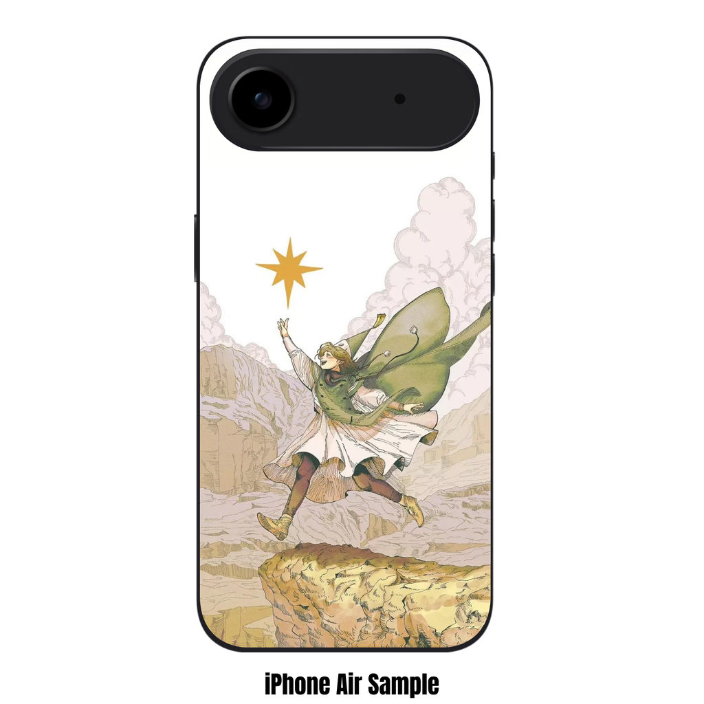 Witch Hat Atelier Coco Phone Case For iPhone Samsung Galaxy Pixel - Coco Leaping On Cliffside Reaching For Star On White Background