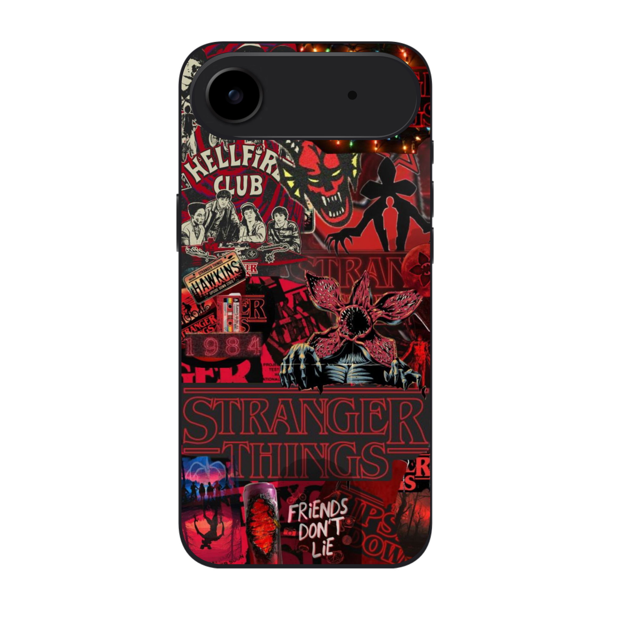 Stranger Things Phone Case For iPhone Samsung Galaxy Pixel - Stranger Things Hellfire And Hawkins Collage Poster