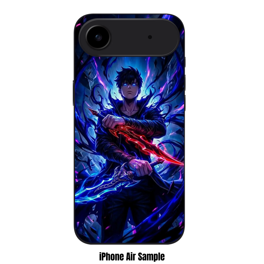 Solo Leveling Sung Jin woo Phone Case For iPhone Samsung Galaxy Pixel - Sung Jin woo Holding Red and Blue Daggers On Black Background