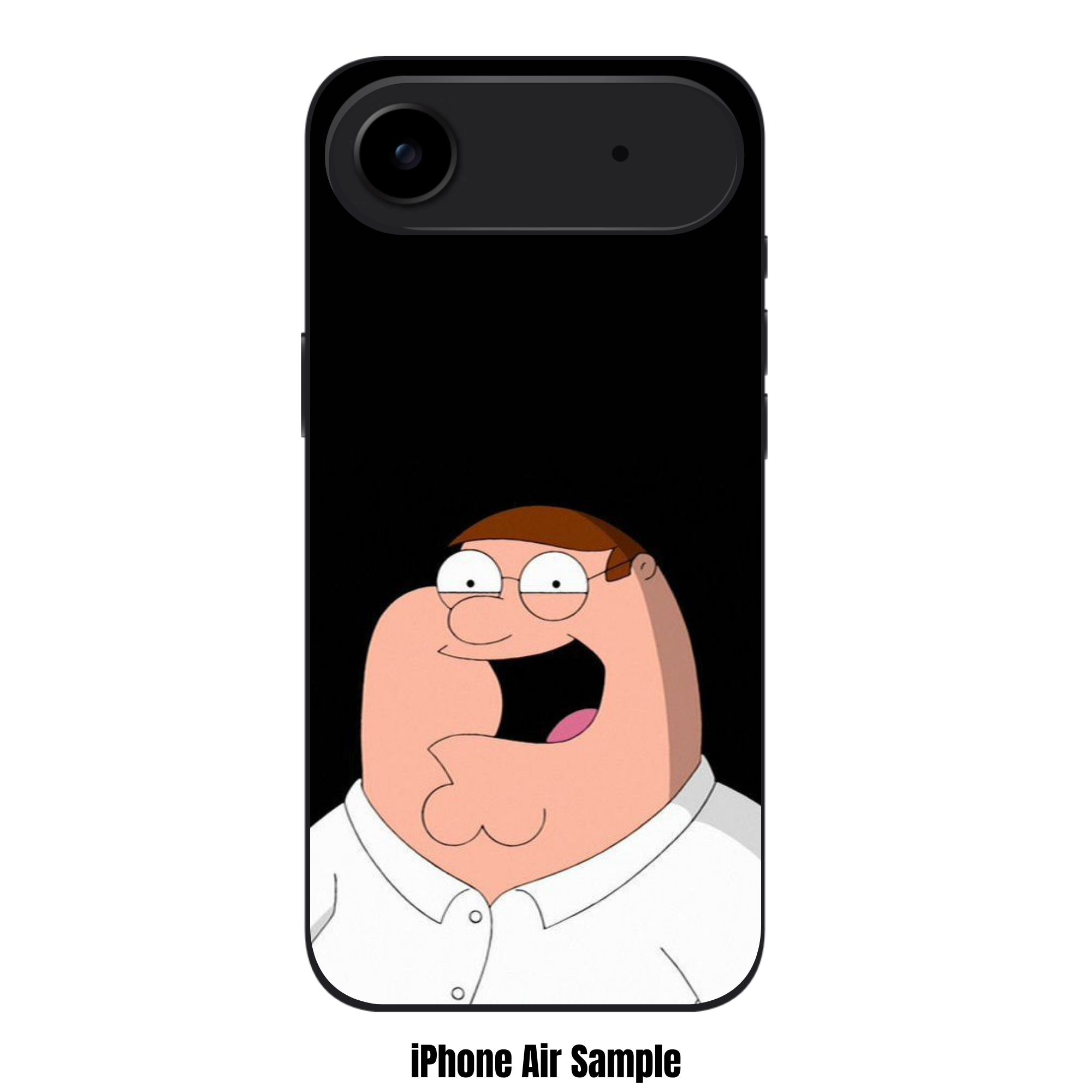 Family Guy Peter Griffin Phone Case For iPhone Samsung Galaxy Pixel - Peter Griffin Laughing On Black Background