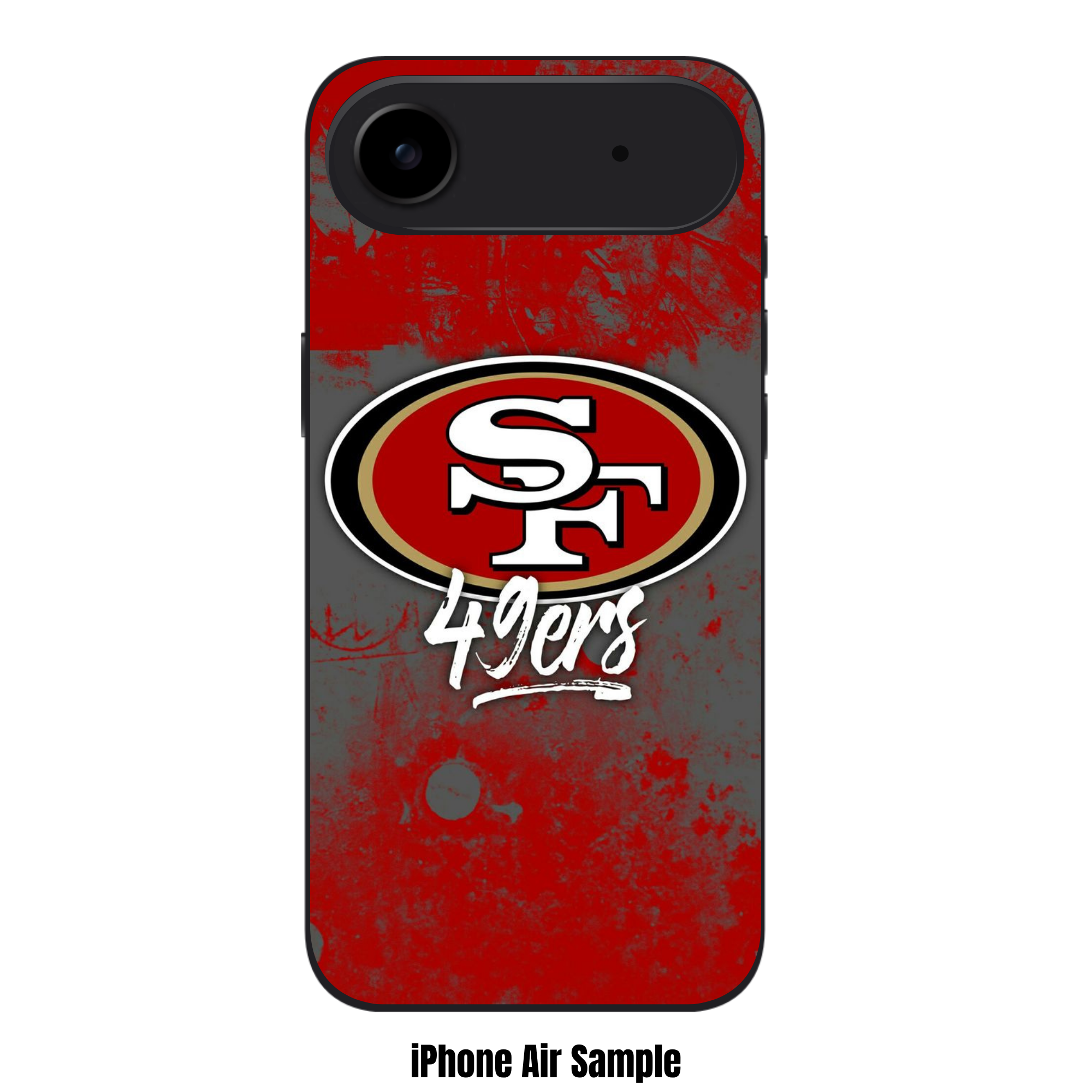 NFL San Francisco 49ers Phone Case For iPhone Samsung Galaxy Pixel - San Francisco 49ers Logo And Wordmark On Red Distressed Background