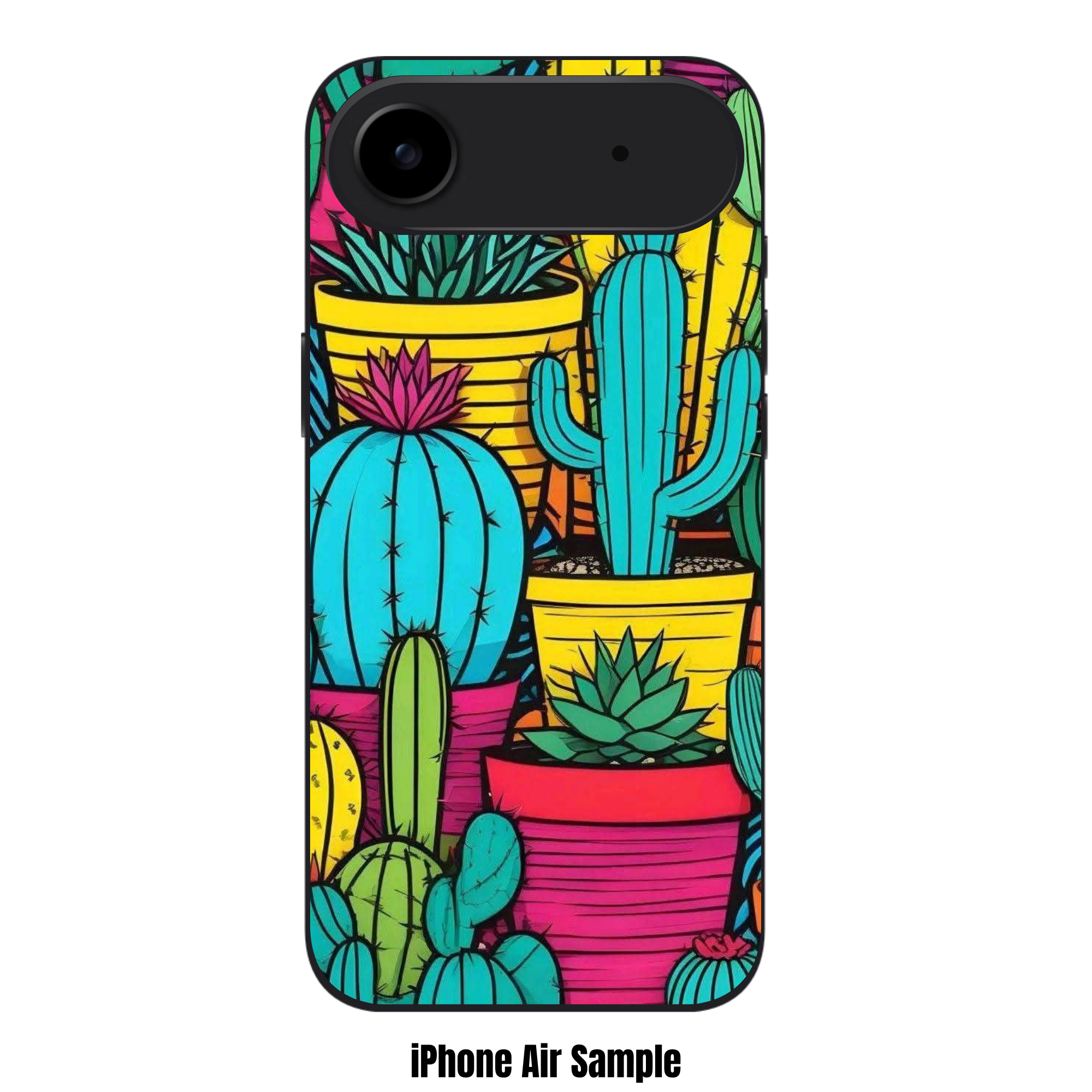 Floral Pattern Phone Case For iPhone Samsung Galaxy Pixel - Bold Colorful Pop Art Cactus Pattern