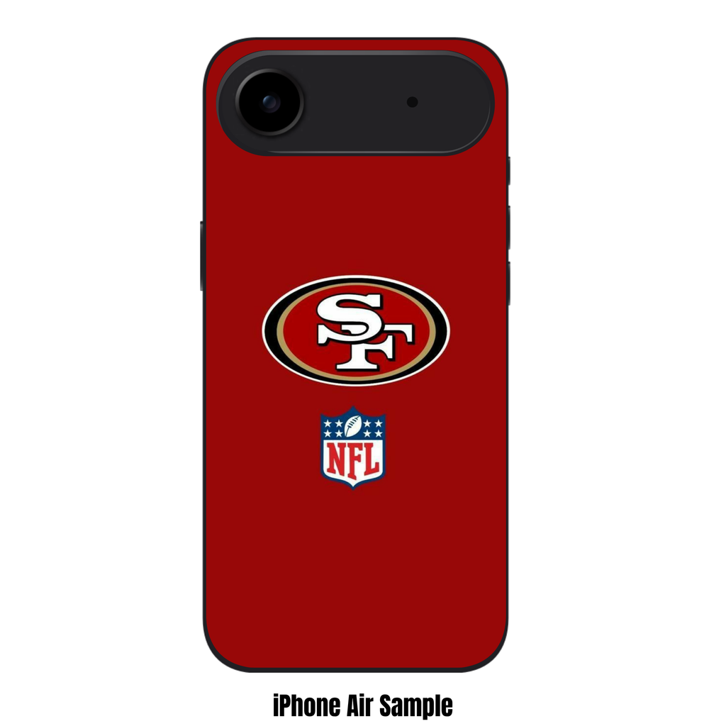 NFL San Francisco 49ers Phone Case For iPhone Samsung Galaxy Pixel - San Francisco 49ers Logo And NFL Shield On Red Background
