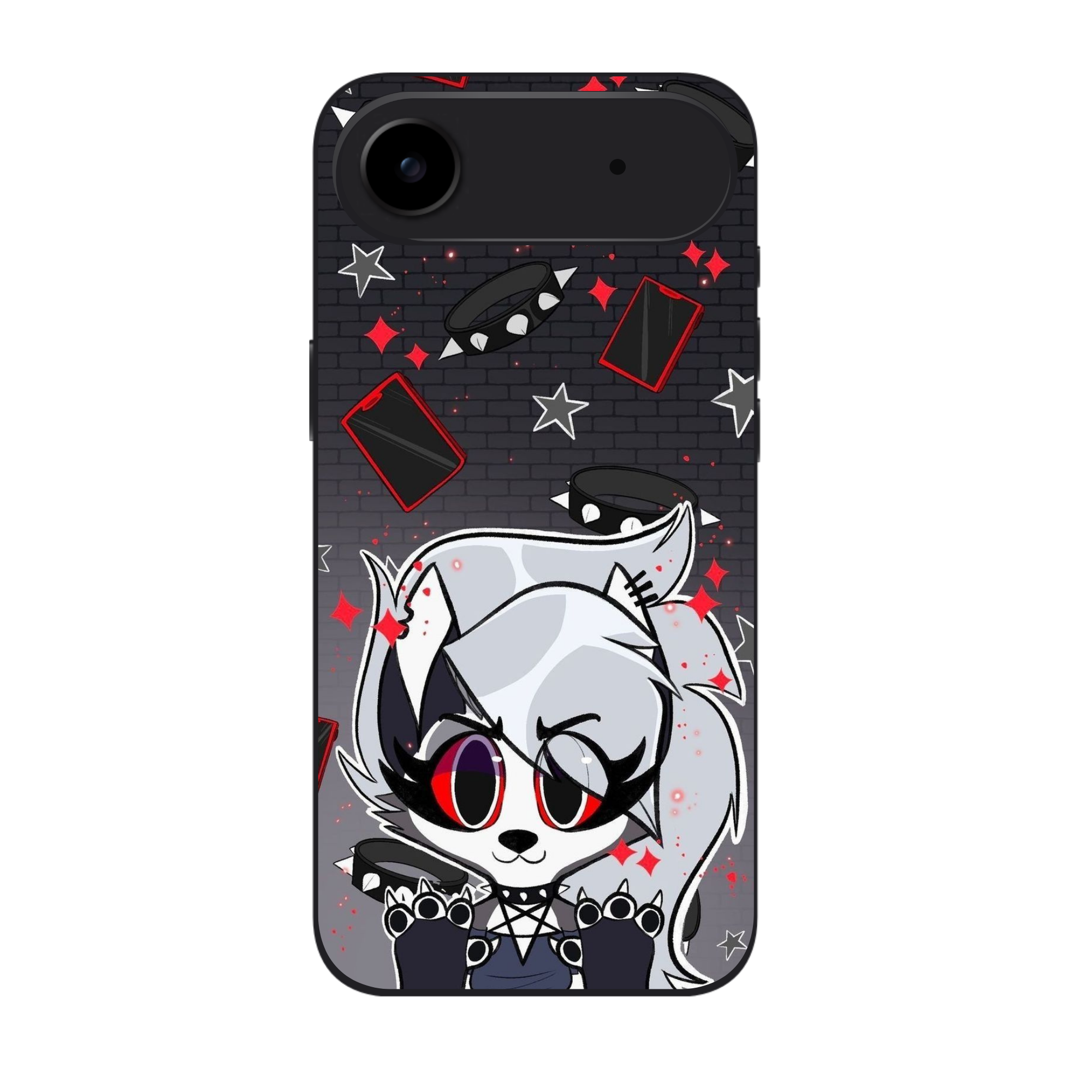 Helluva Boss Loona Phone Case For iPhone Samsung Galaxy Pixel - Loona Chibi Art On Brick Background