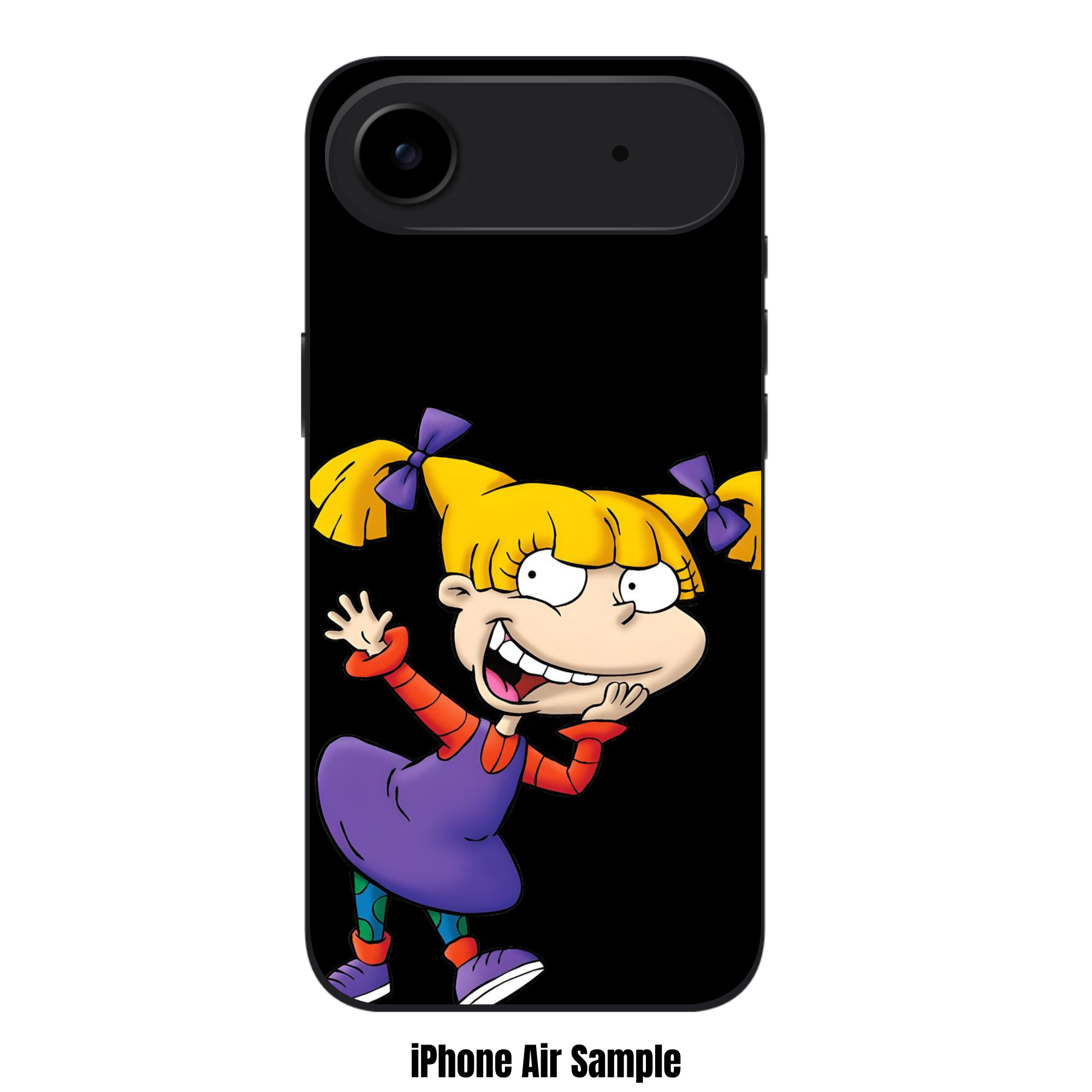 Rugrats Angelica Phone Case For iPhone Samsung Galaxy Pixel - Angelica Pickles Posing On Black Background