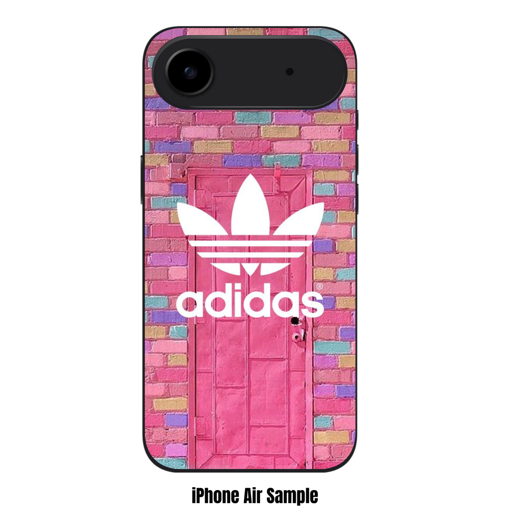 Adidas Phone Case For iPhone Samsung Galaxy Pixel - Adidas Trefoil Logo On Colorful Brick Wall Background