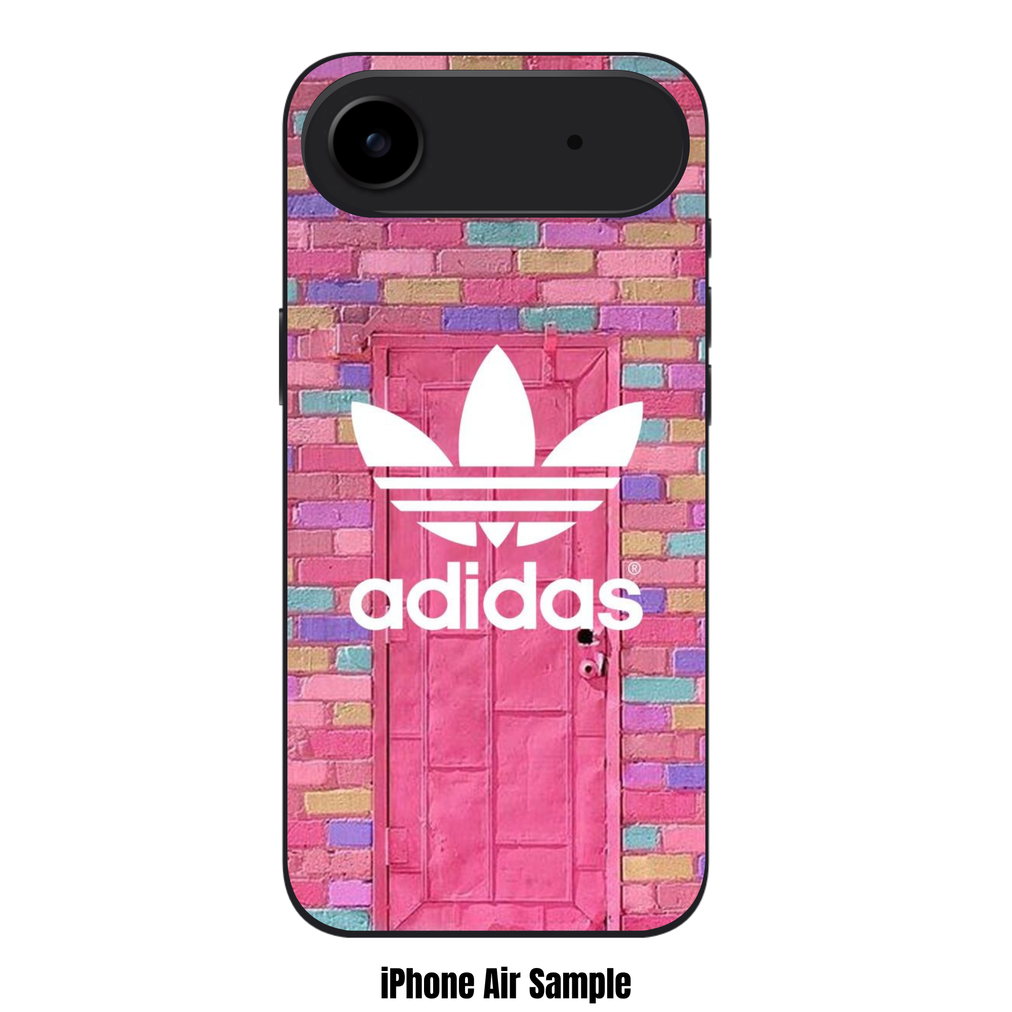 Adidas Phone Case For iPhone Samsung Galaxy Pixel - Adidas Trefoil Logo On Colorful Brick Wall Background