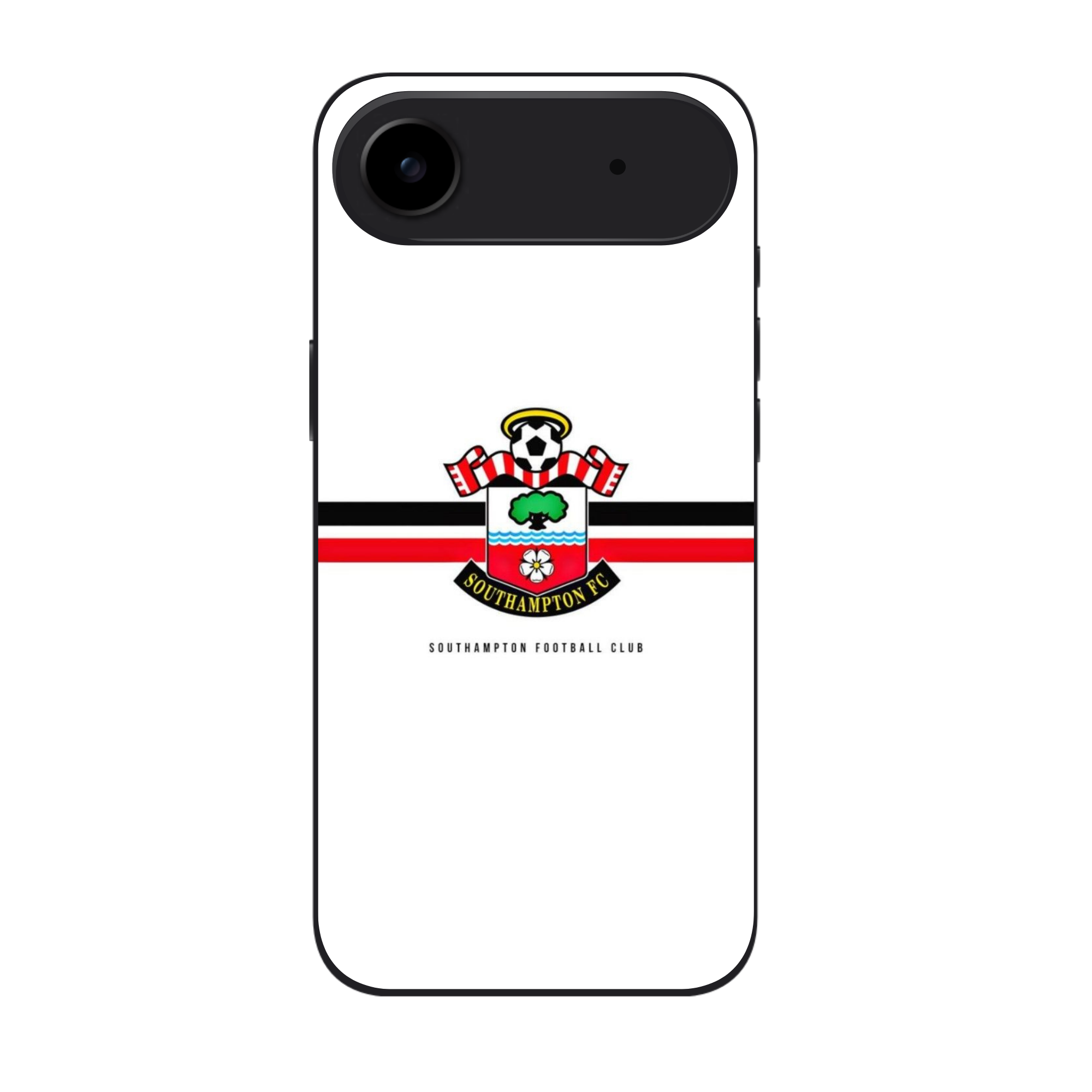 Southampton FC Phone Case For iPhone Samsung Galaxy Pixel - Southampton FC Crest On White Background With Red And Black Horizontal Stripes