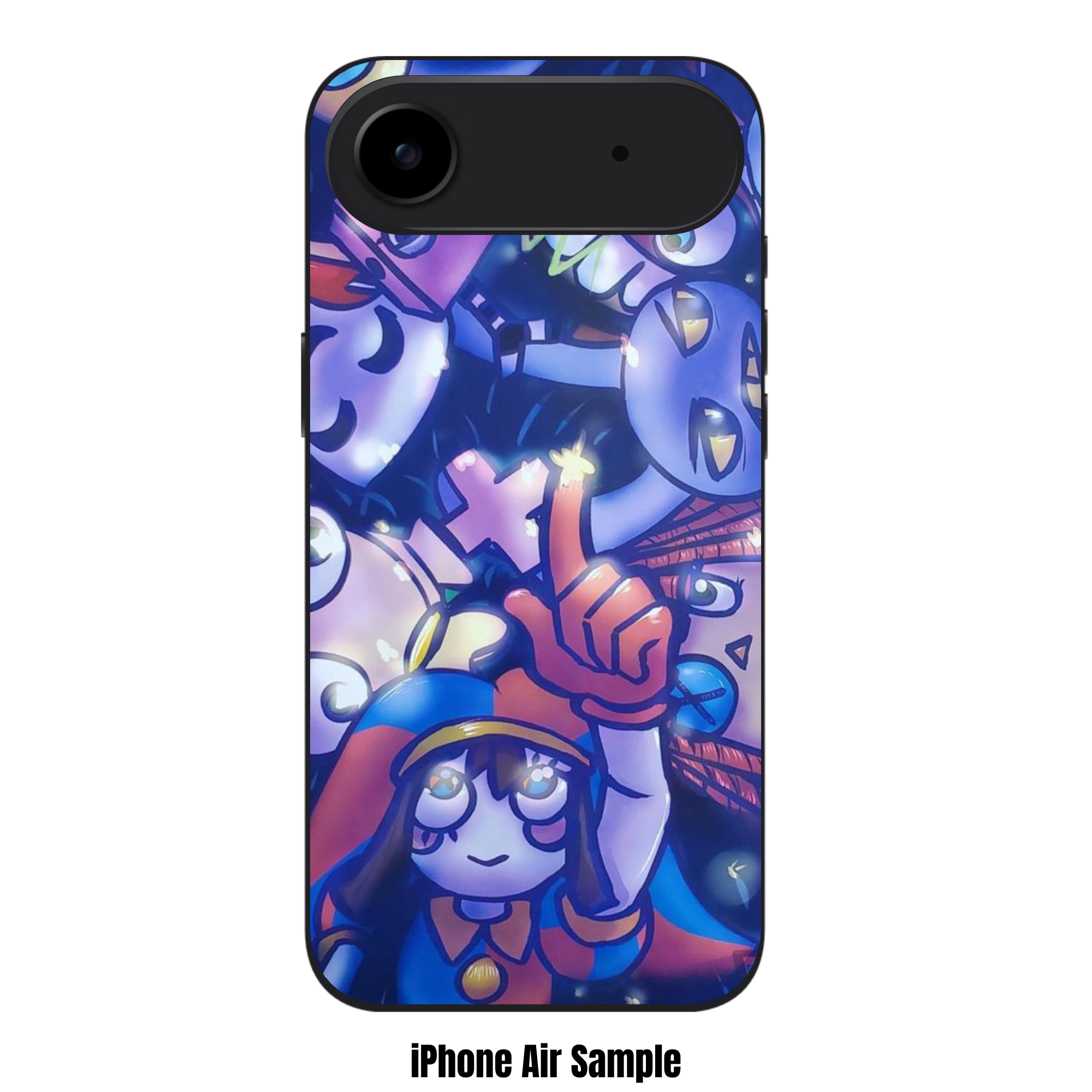 The Amazing Digital Circus Phone Case For iPhone Samsung Galaxy Pixel - Pomni Jax And Friends On Starry Blue Background