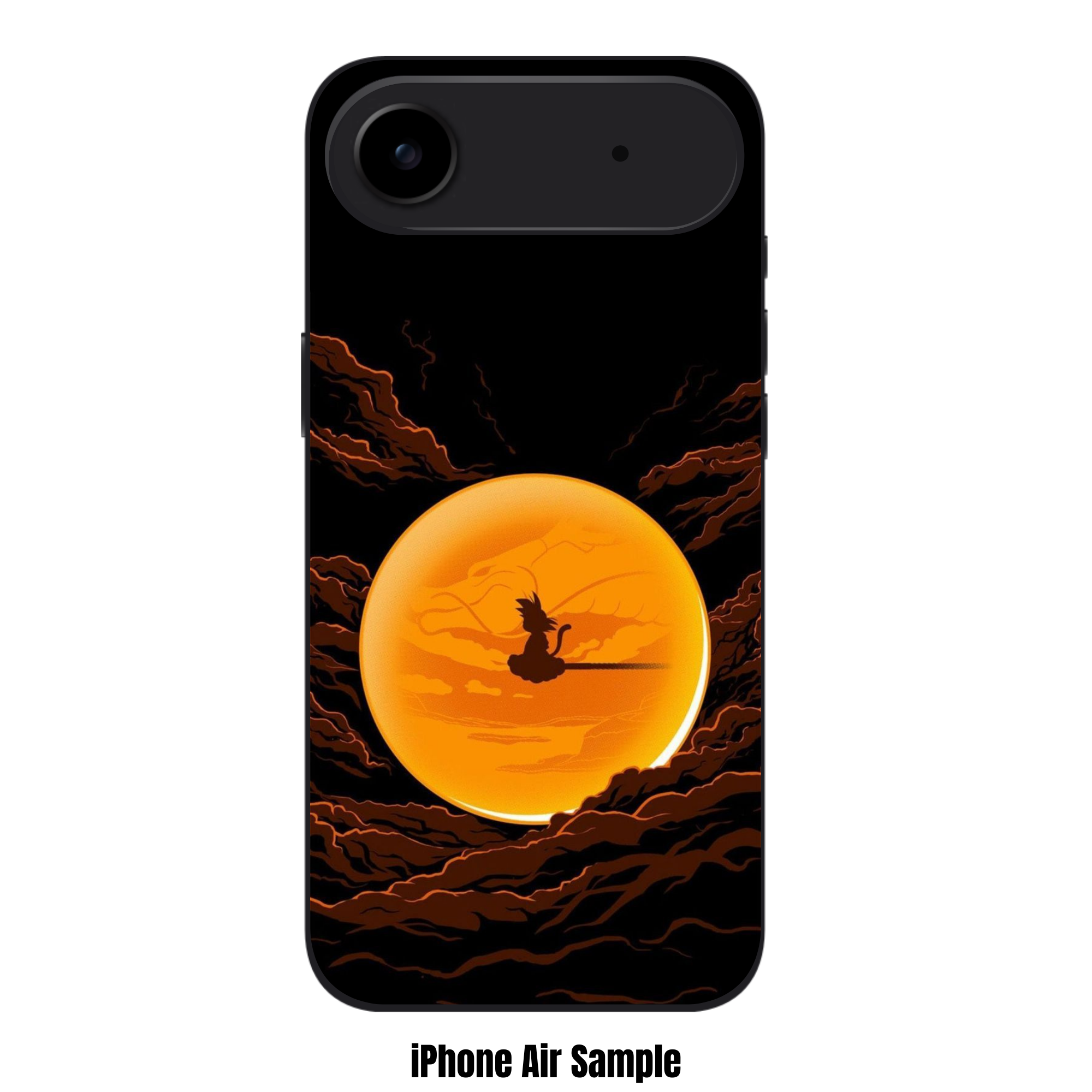 Dragon Ball Goku Phone Case For iPhone Samsung Galaxy Pixel - Goku Riding Nimbus In Full Moon