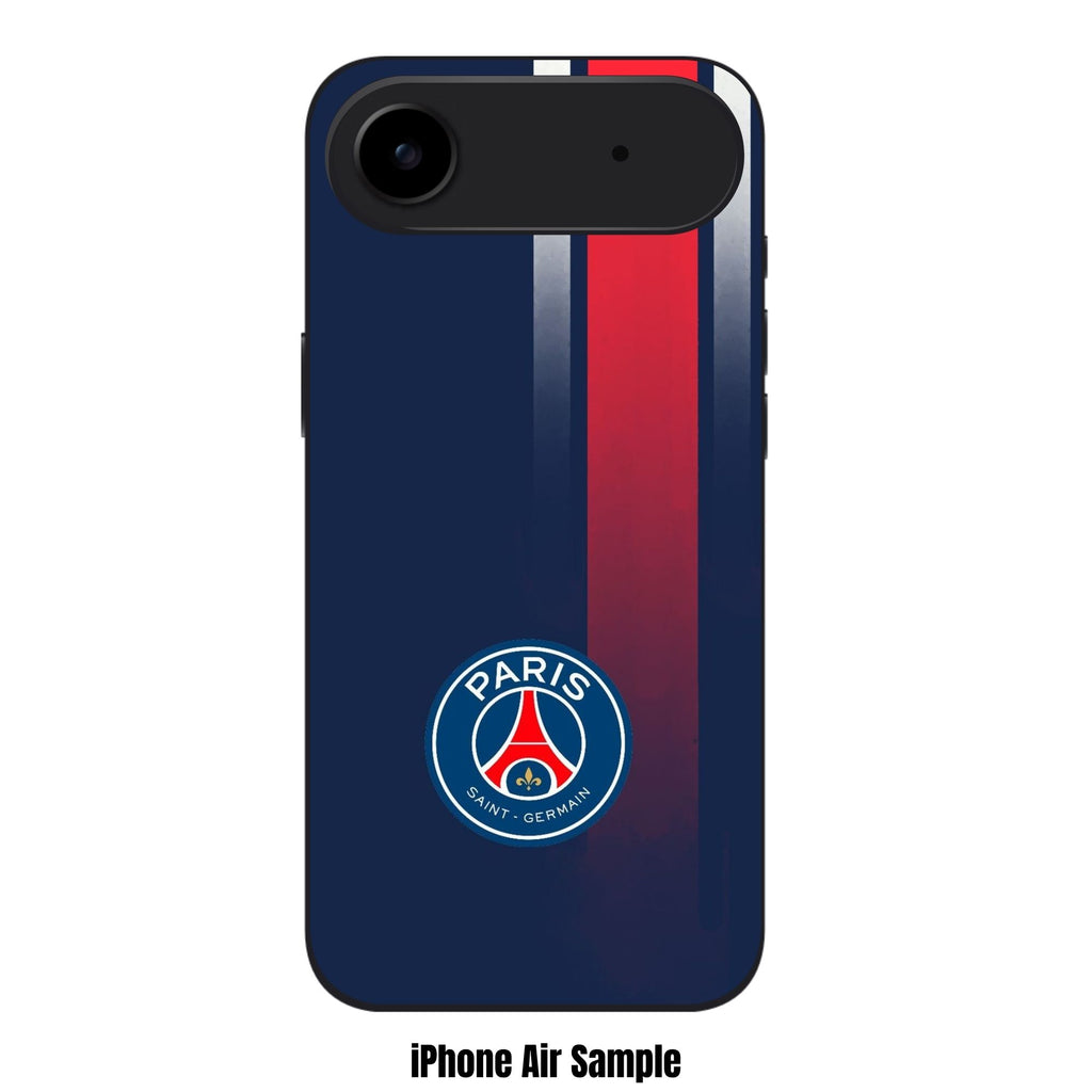 Paris Saint Germain FC Phone Case For iPhone Samsung Galaxy Pixel - Paris Saint Germain FC Logo With Off Center Vertical Red Stripe On Blue Background
