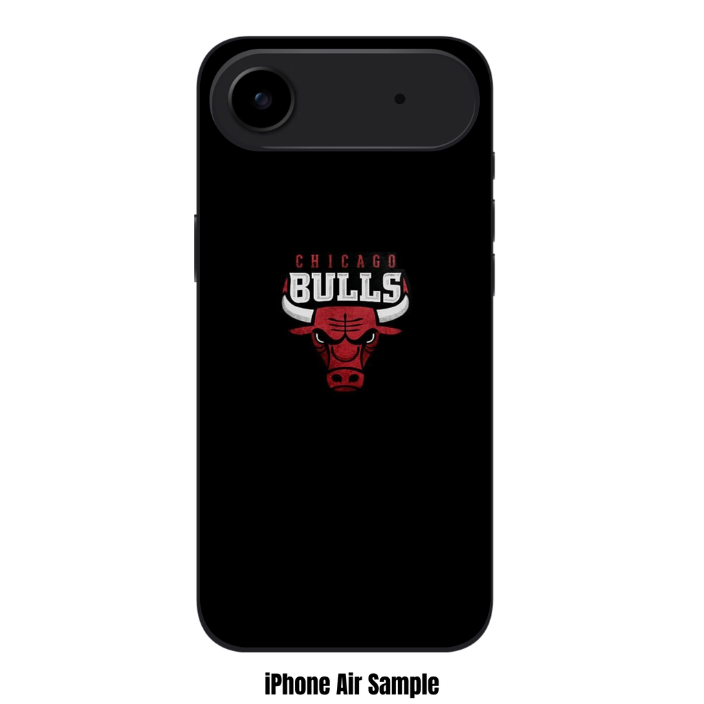 NBA Chicago Bulls Phone Case For iPhone Samsung Galaxy Pixel - Chicago Bulls Logo On Black Background
