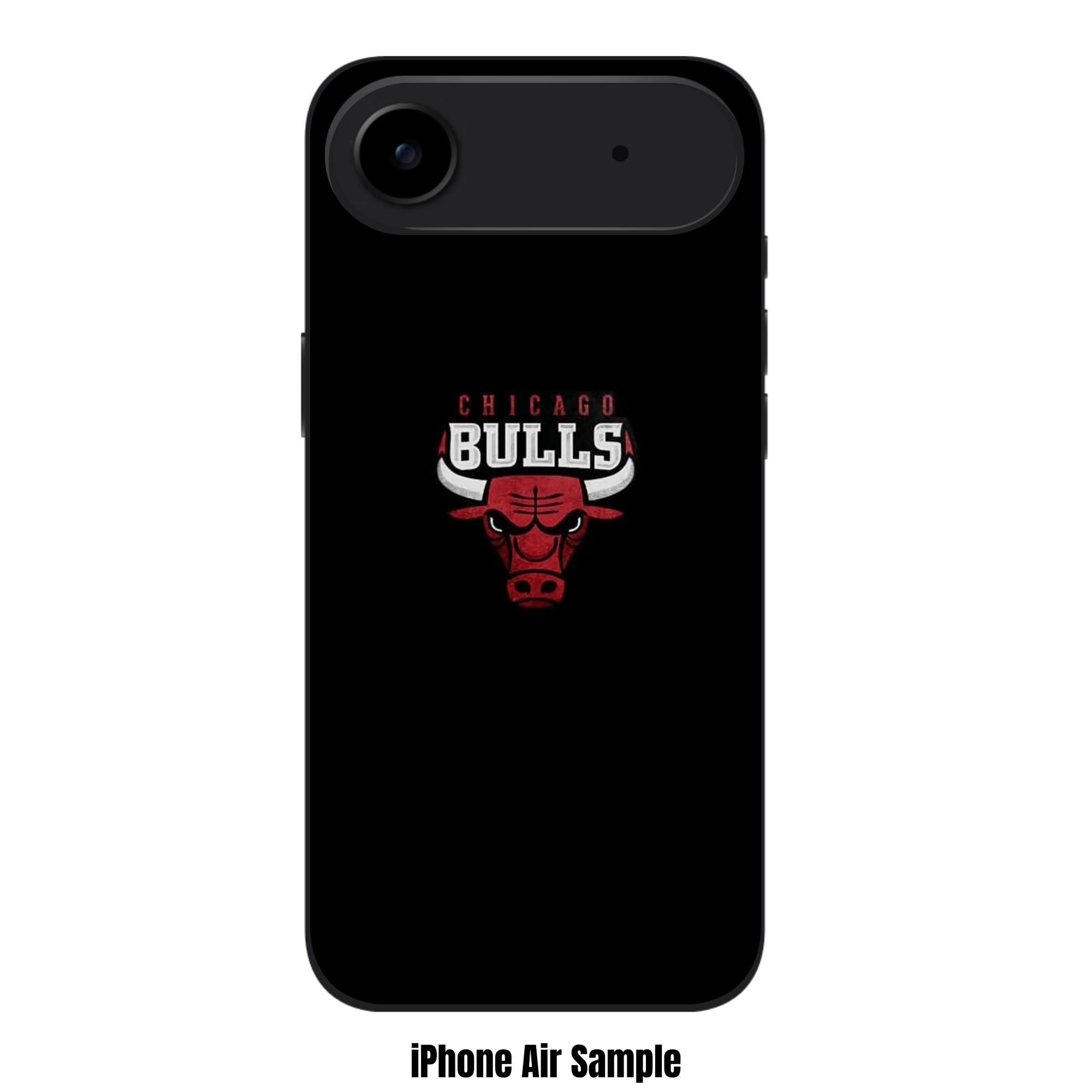 NBA Chicago Bulls Phone Case For iPhone Samsung Galaxy Pixel - Chicago Bulls Logo On Black Background