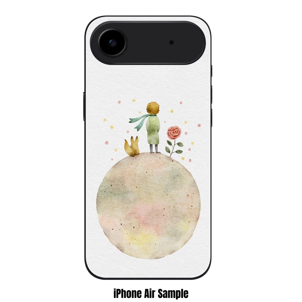 The Little Prince Phone Case For iPhone Samsung Galaxy Pixel - The Little Prince Standing With Fox And Rose On Textured White Background