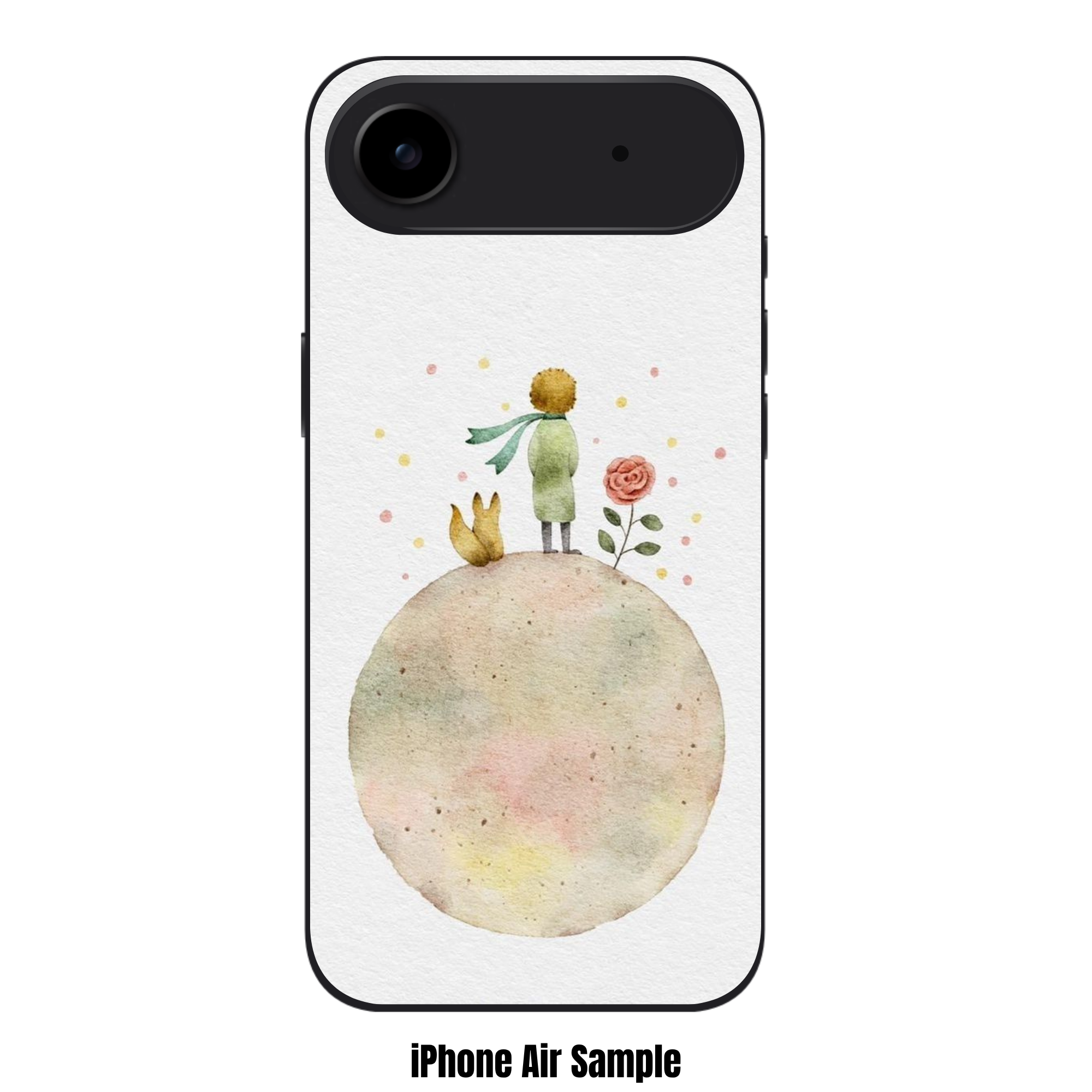 The Little Prince Phone Case For iPhone Samsung Galaxy Pixel - The Little Prince Standing With Fox And Rose On Textured White Background