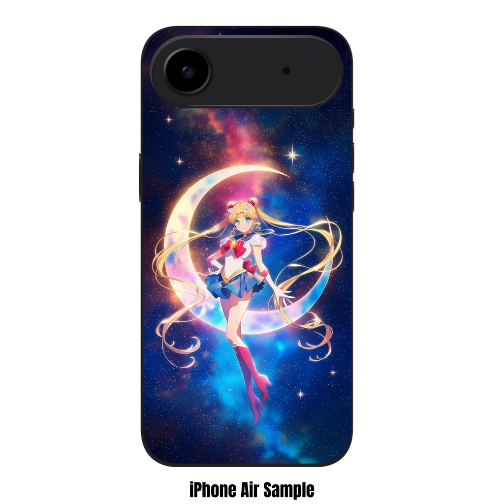Sailor Moon Phone Case For iPhone Samsung Galaxy Pixel - Sailor Moon Floating Portrait On Vibrant Cosmic Galaxy Background
